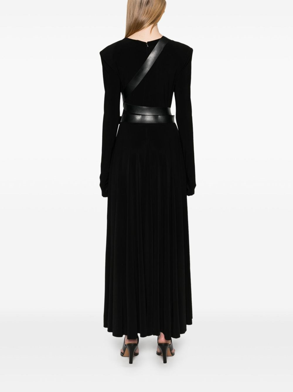 V neck flared dress - 4