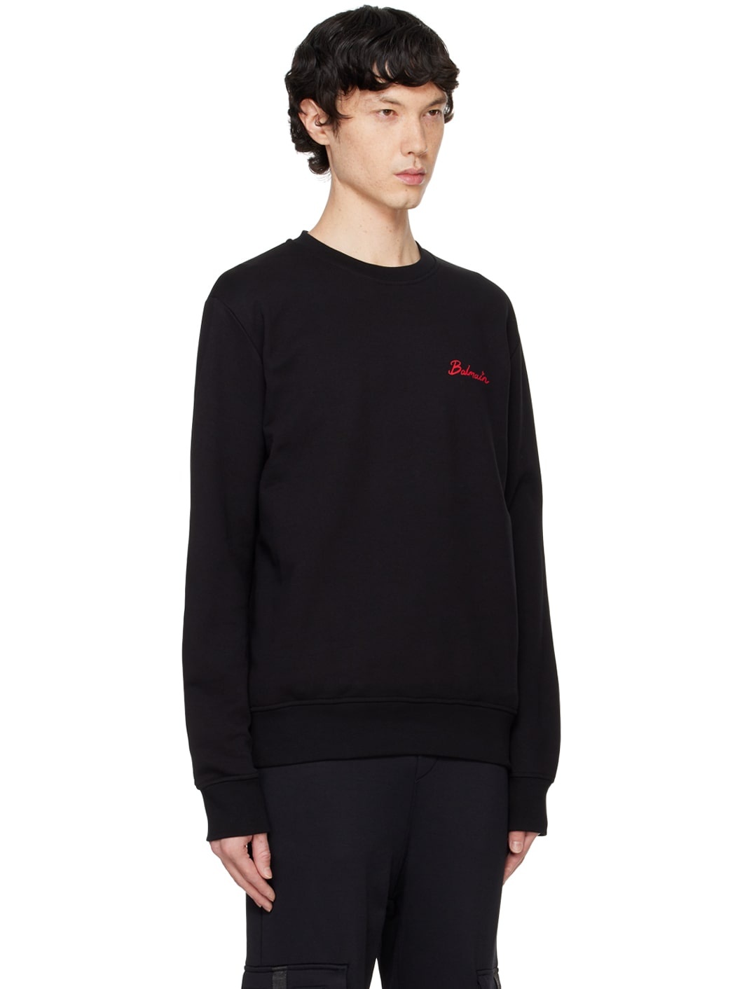 Black 'Balmain Kiss' Print Sweatshirt - 2