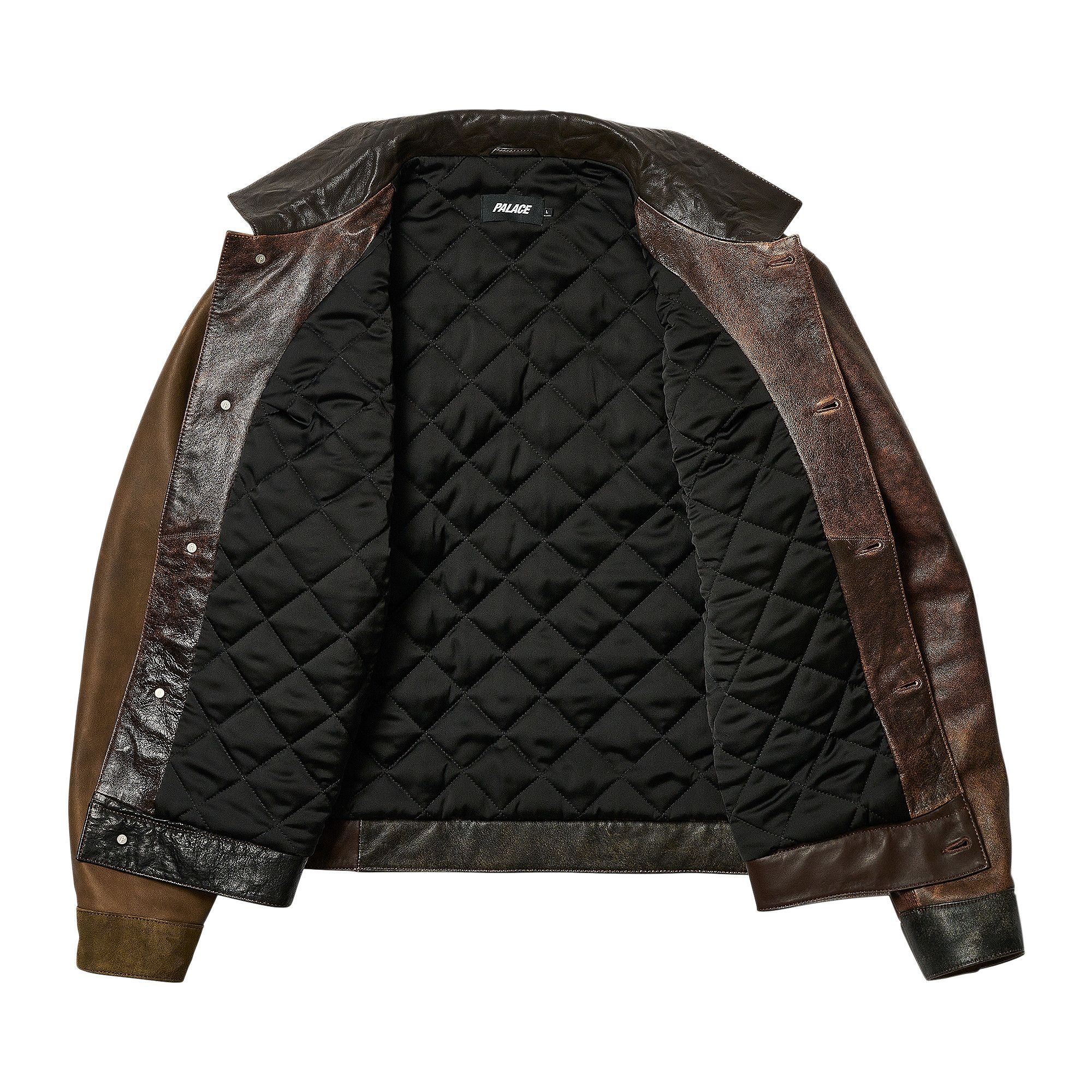 Palace Patchy Leather Jacket 'Multicolor' - 2