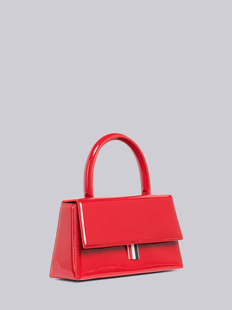 Patent Leather Trapeze Top Handle Clutch 3