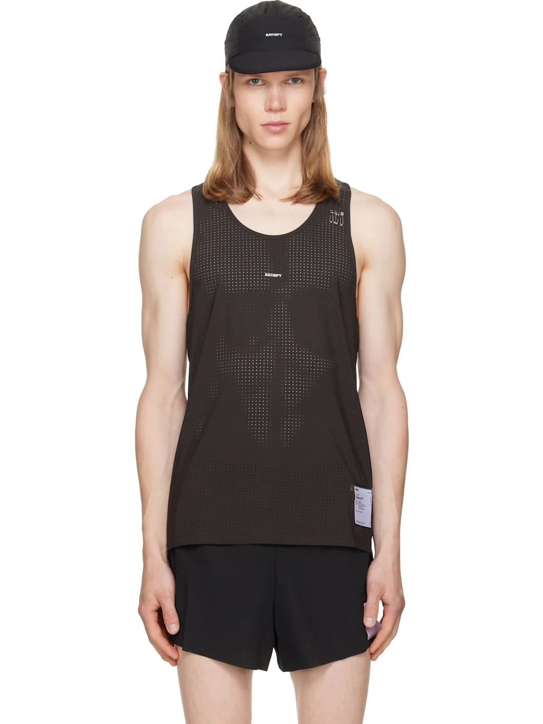 Burgundy Space‑O Singlet Tank Top - 1