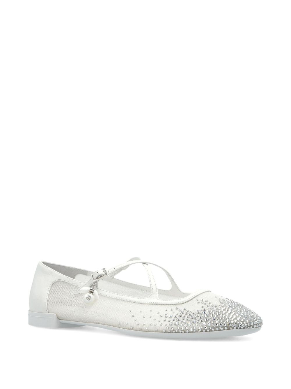 crystal-embellished flat pumps - 2