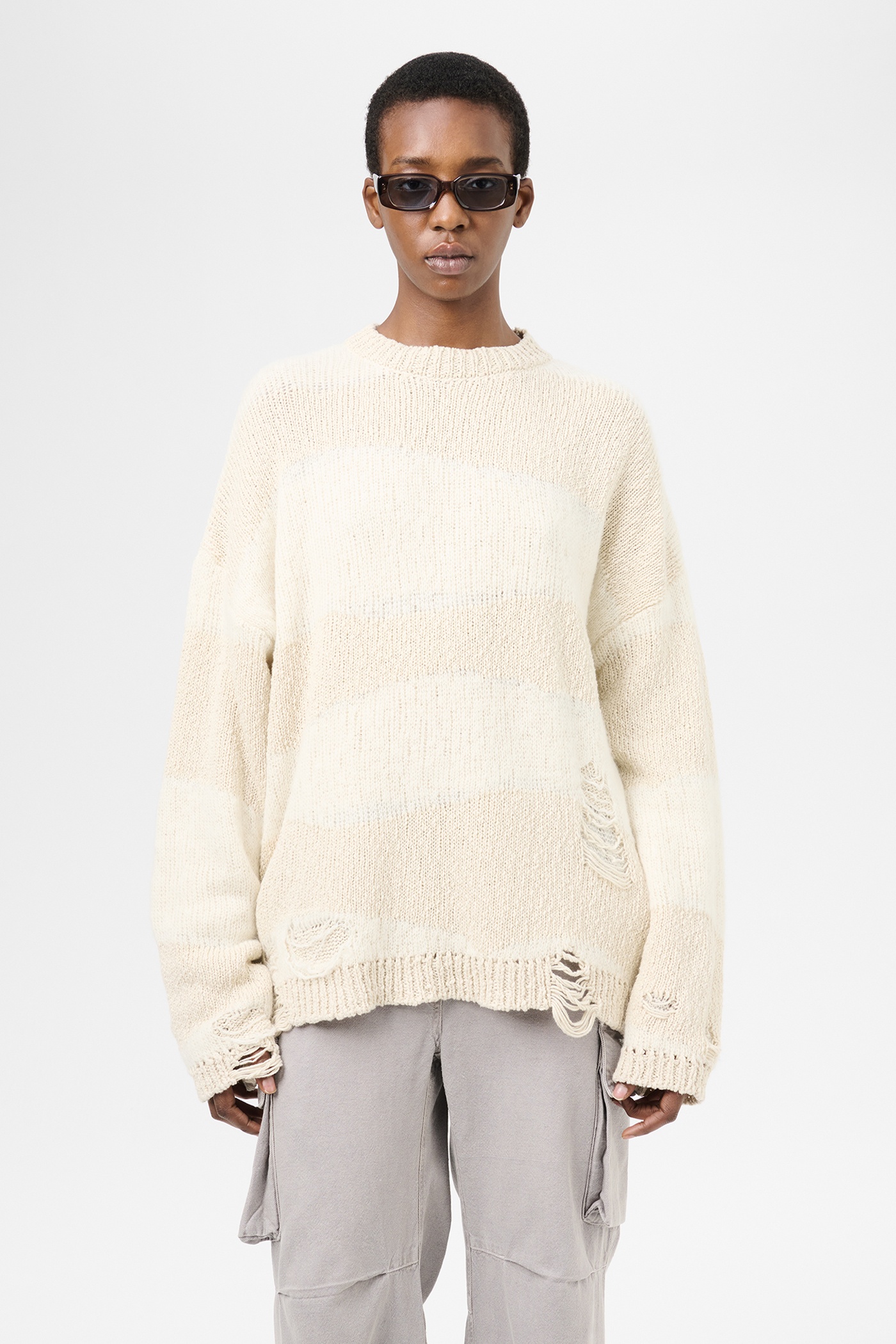 Popover Roundneck White Destructive Wave - 3