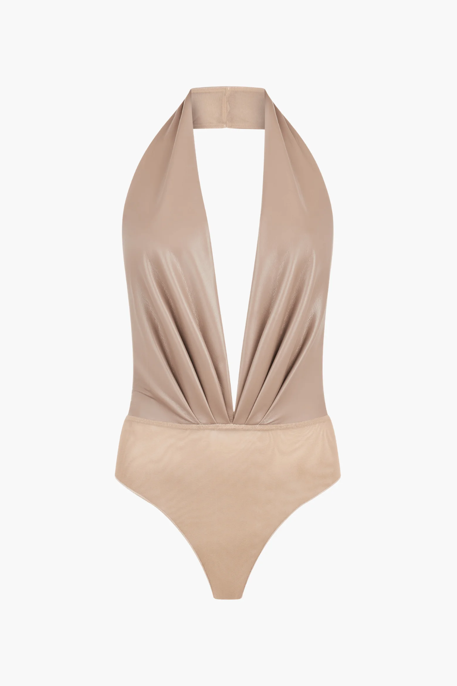 ZENDAYA SLEEVELESS DEEP V NECK BODYSUIT - 1