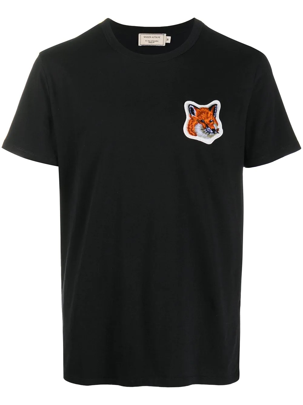 embroidered fox patch t-shirt - 1