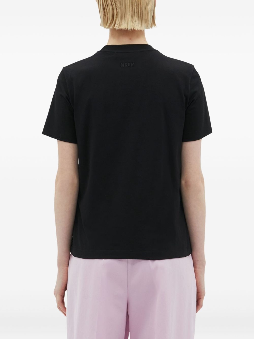 gathered cotton t-shirt - 4
