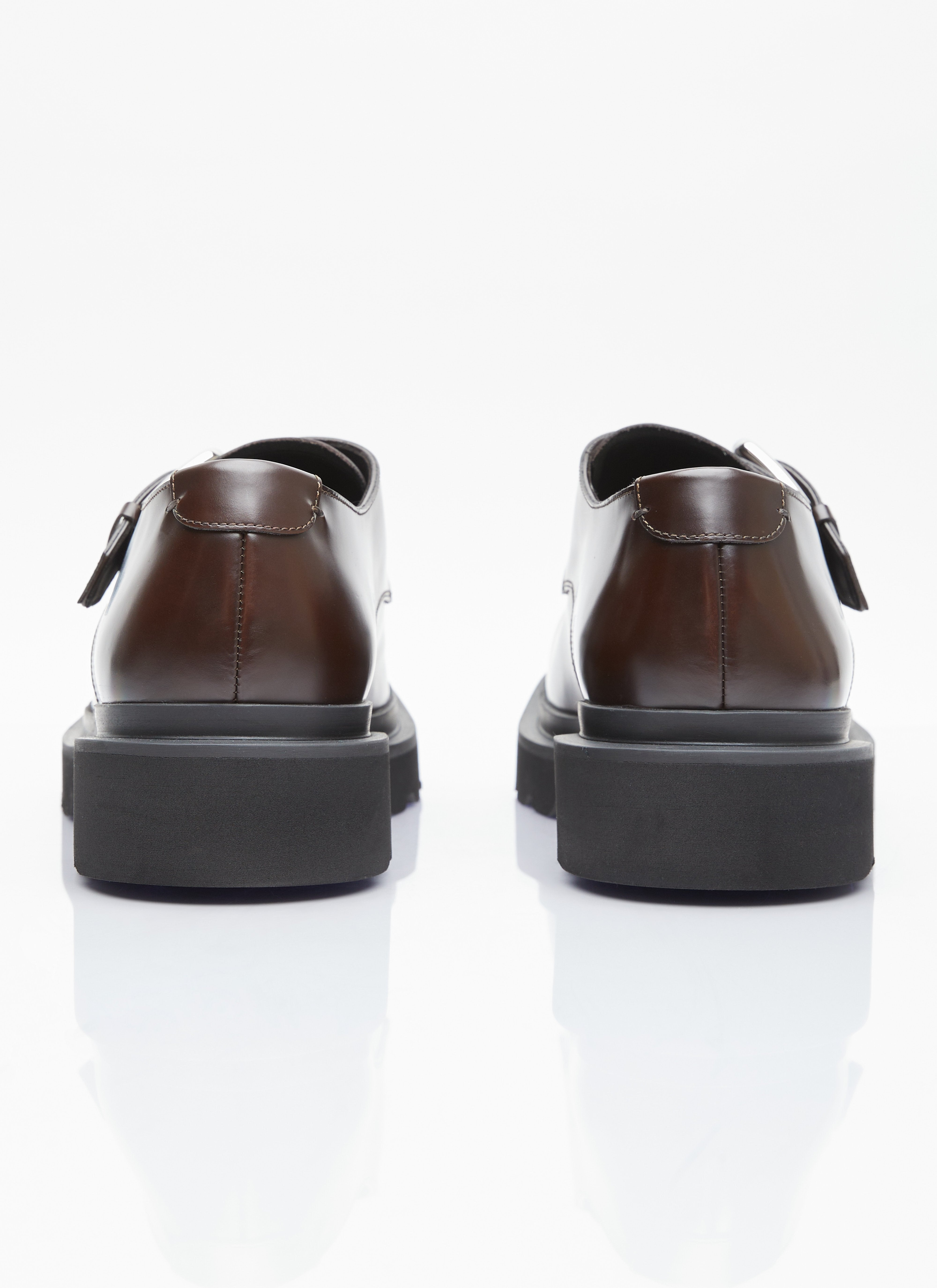 Dolce & Gabbana Men Brushed Leather Monkstrap Shoes - 5