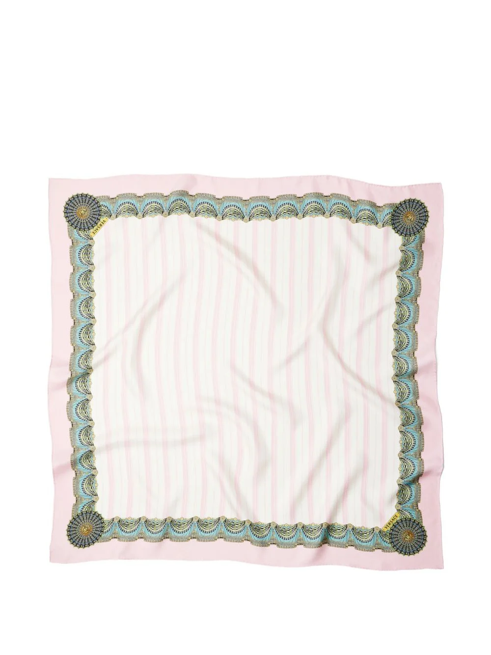 printed silk twill scarf 90 cm - 1