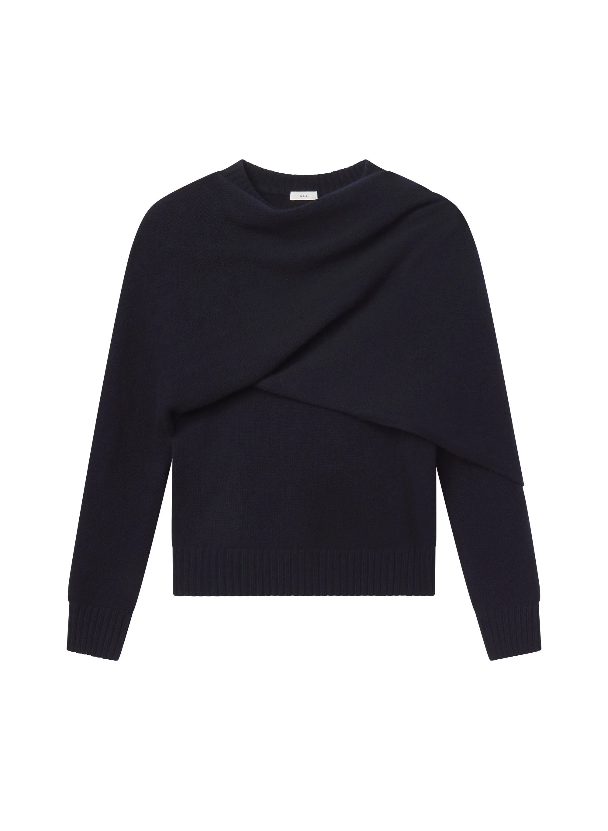 Davin Draped Wool Sweater - 1