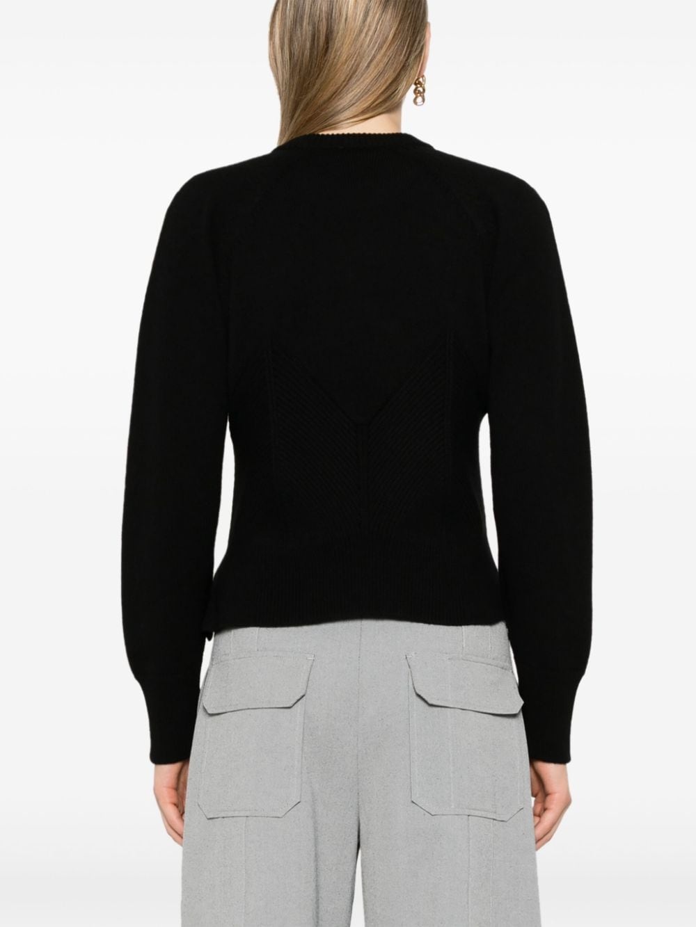 corset-style ribbed jumper - 4