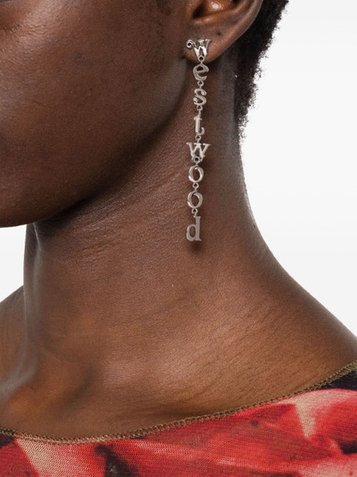Vivienne Westwood logo-lettering drop earrings outlook