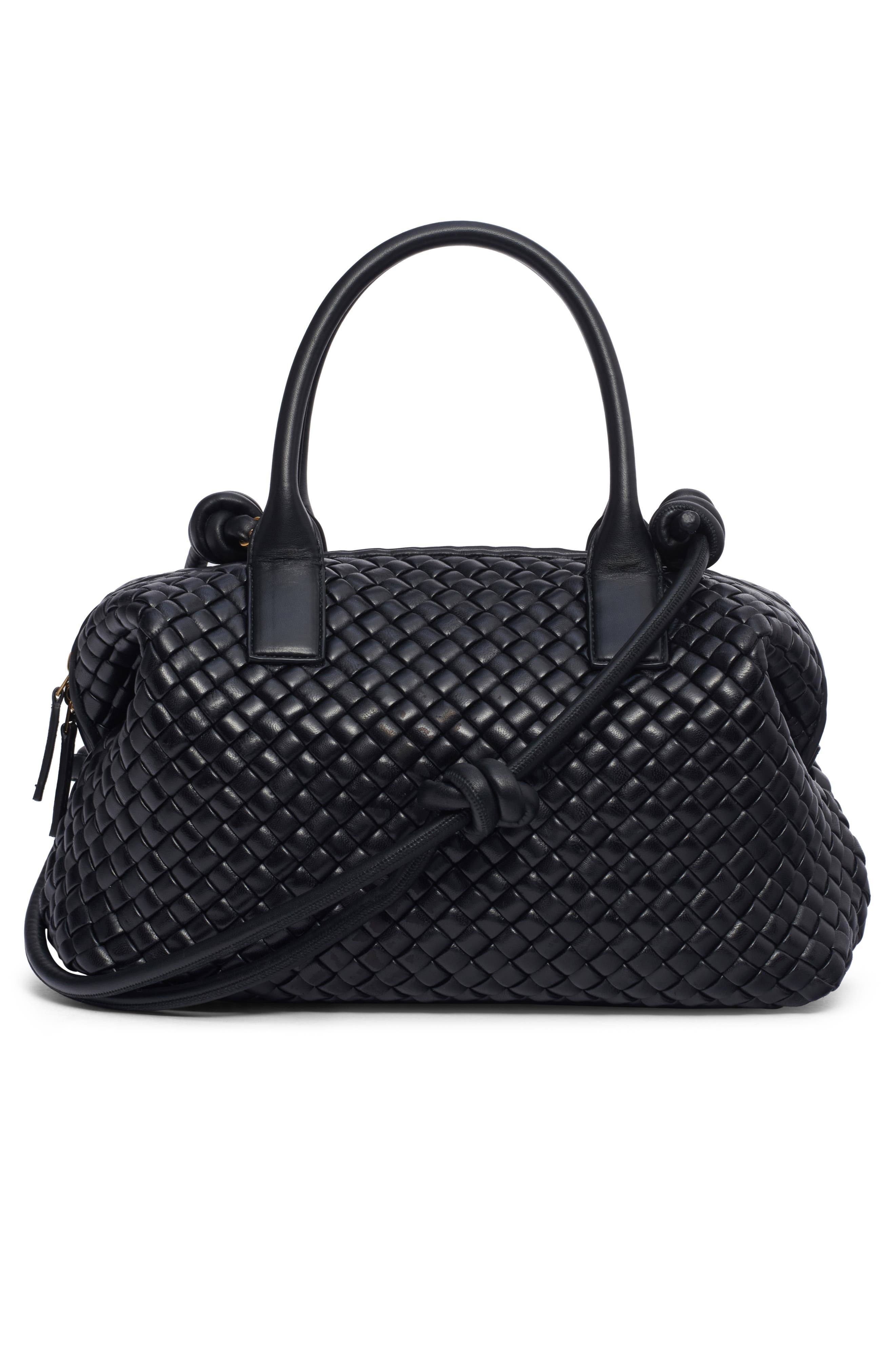 Bauletto Padded Intrecciato Leather Bowler Bag - 3