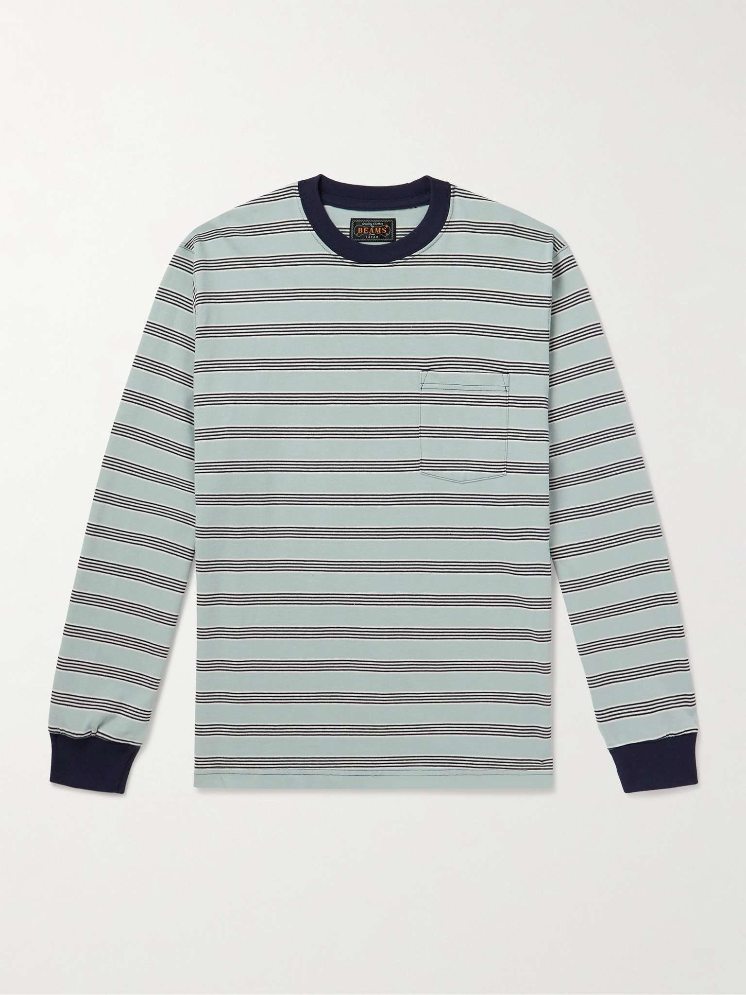 Striped Cotton-Jersey T-Shirt - 1