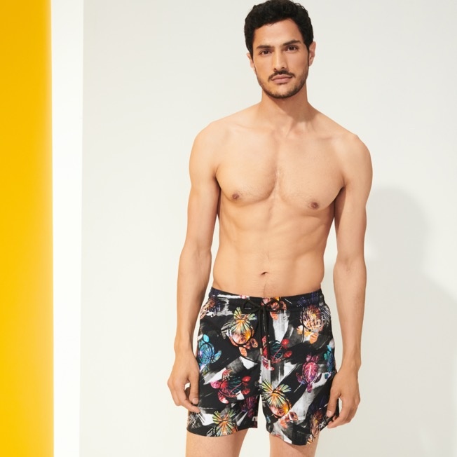 Men Stretch Swim Trunks Ronde Des Tortues Fireworks - 3