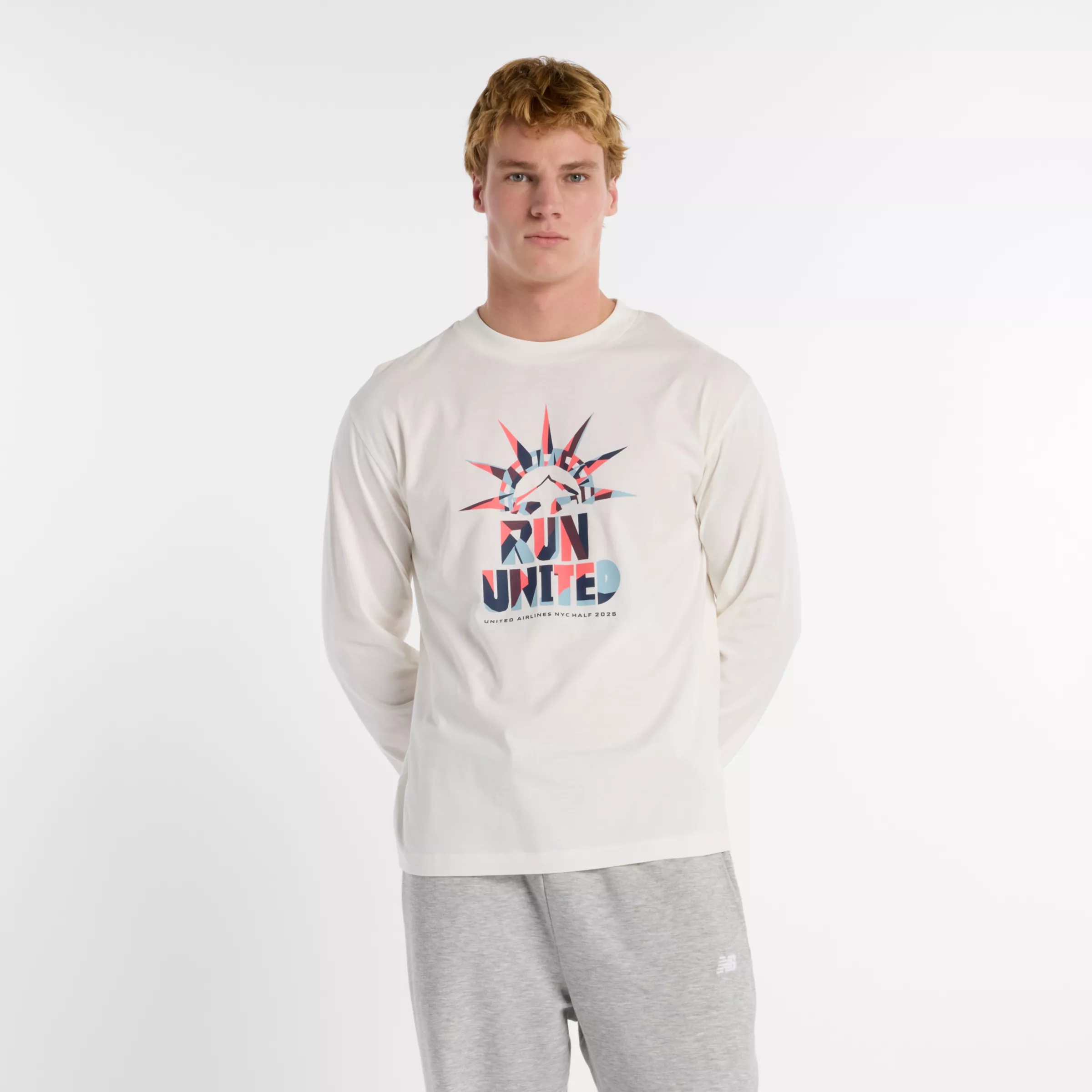 Men's United Airlines NYC Half Graphic Long Sleeve Shirt - 1