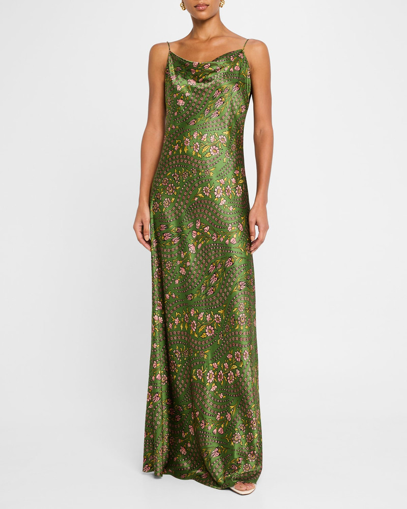 VERONICA BEARD Madison Floral Silk Slip Dress outlook