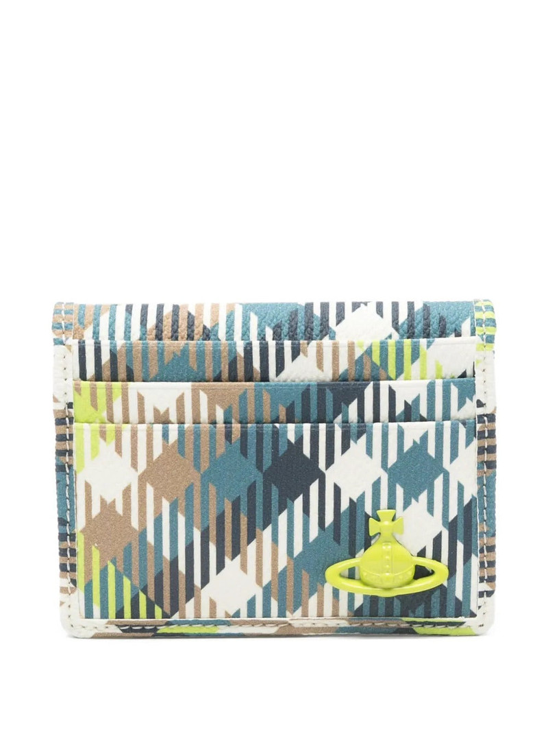 MAN CARD HOLDER - FLURO TARTAN 1