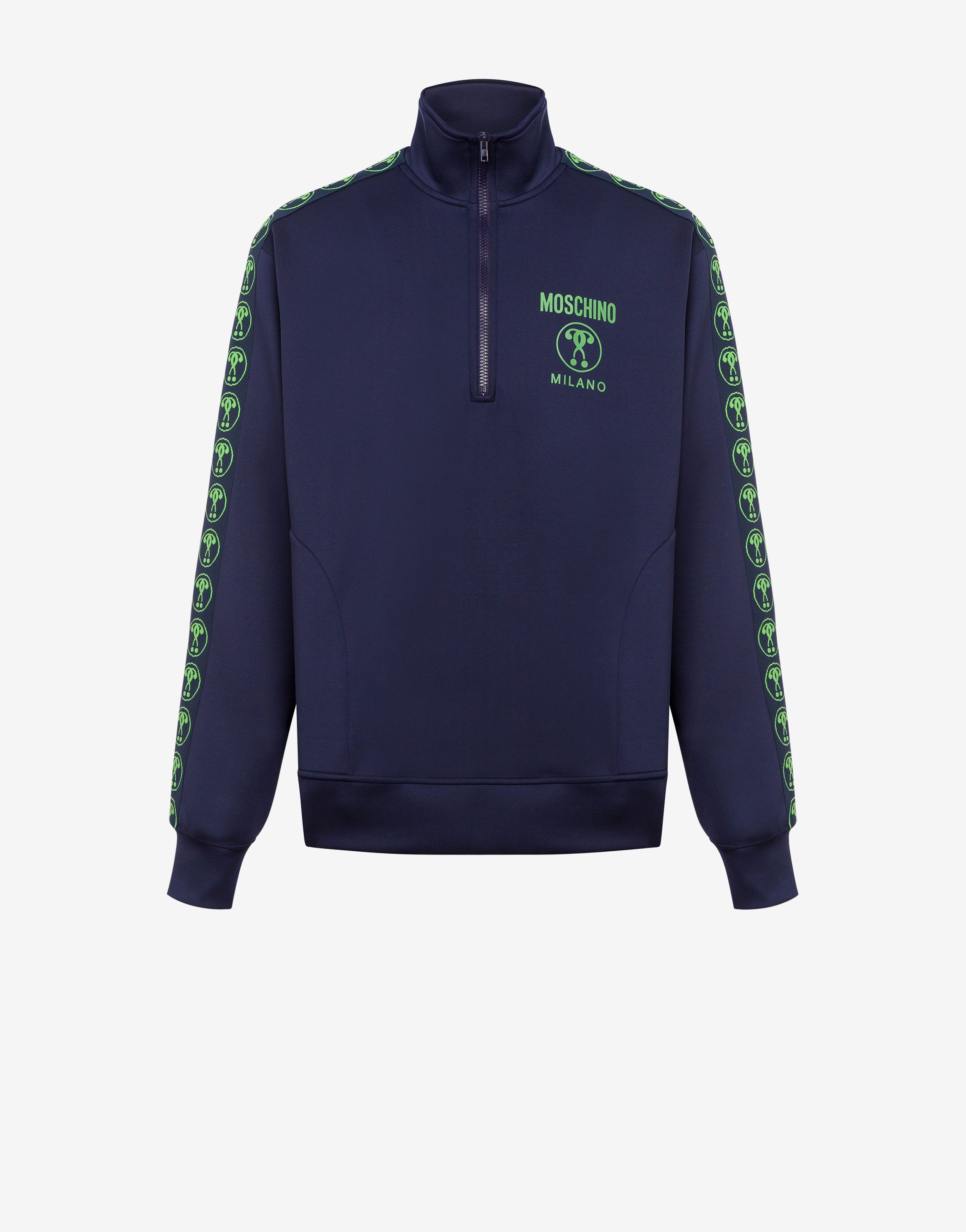 DOUBLE QUESTION MARK HIGH-NECK SWEATSHIRT - 1