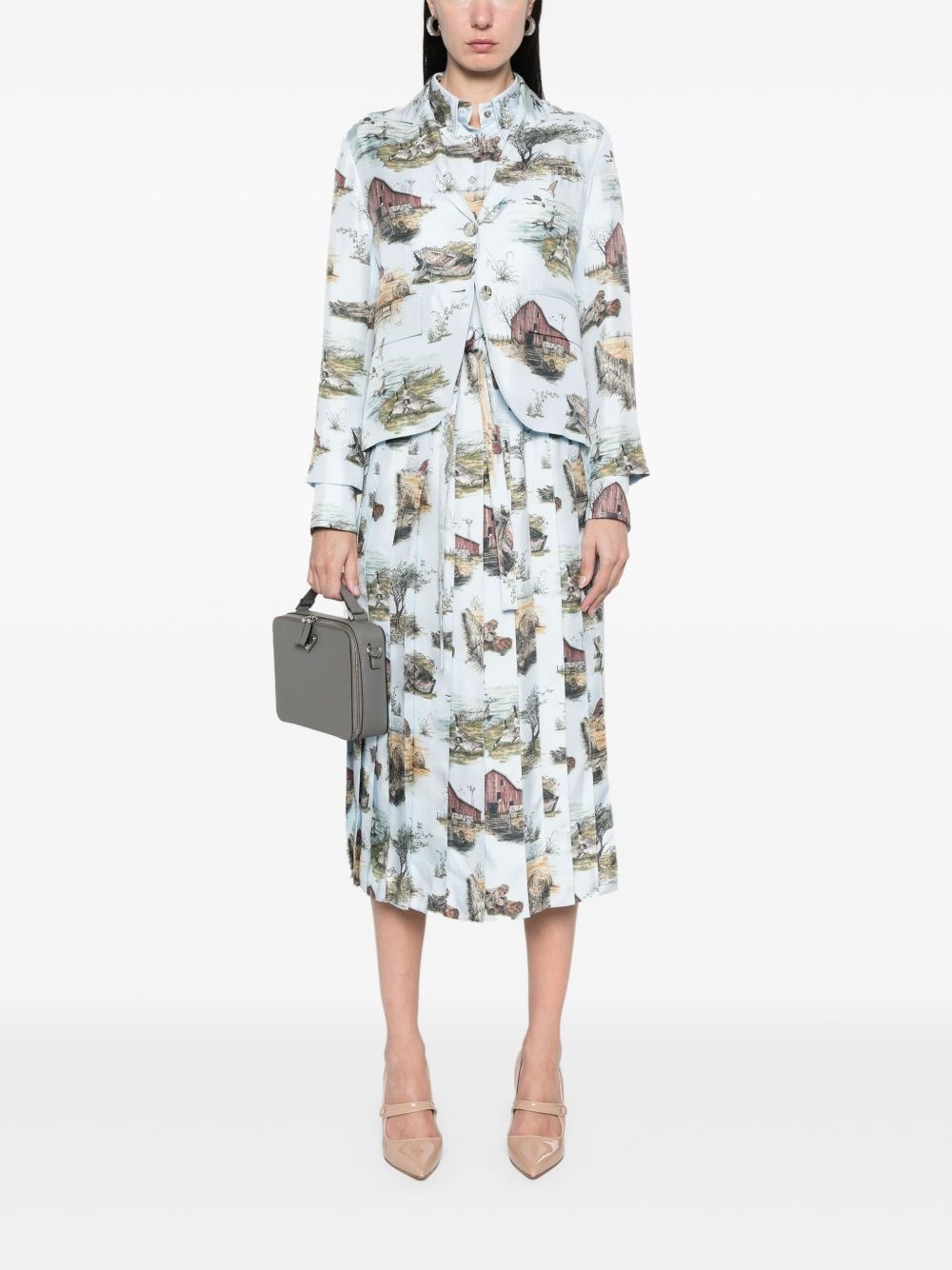 all-over print blazer - 2