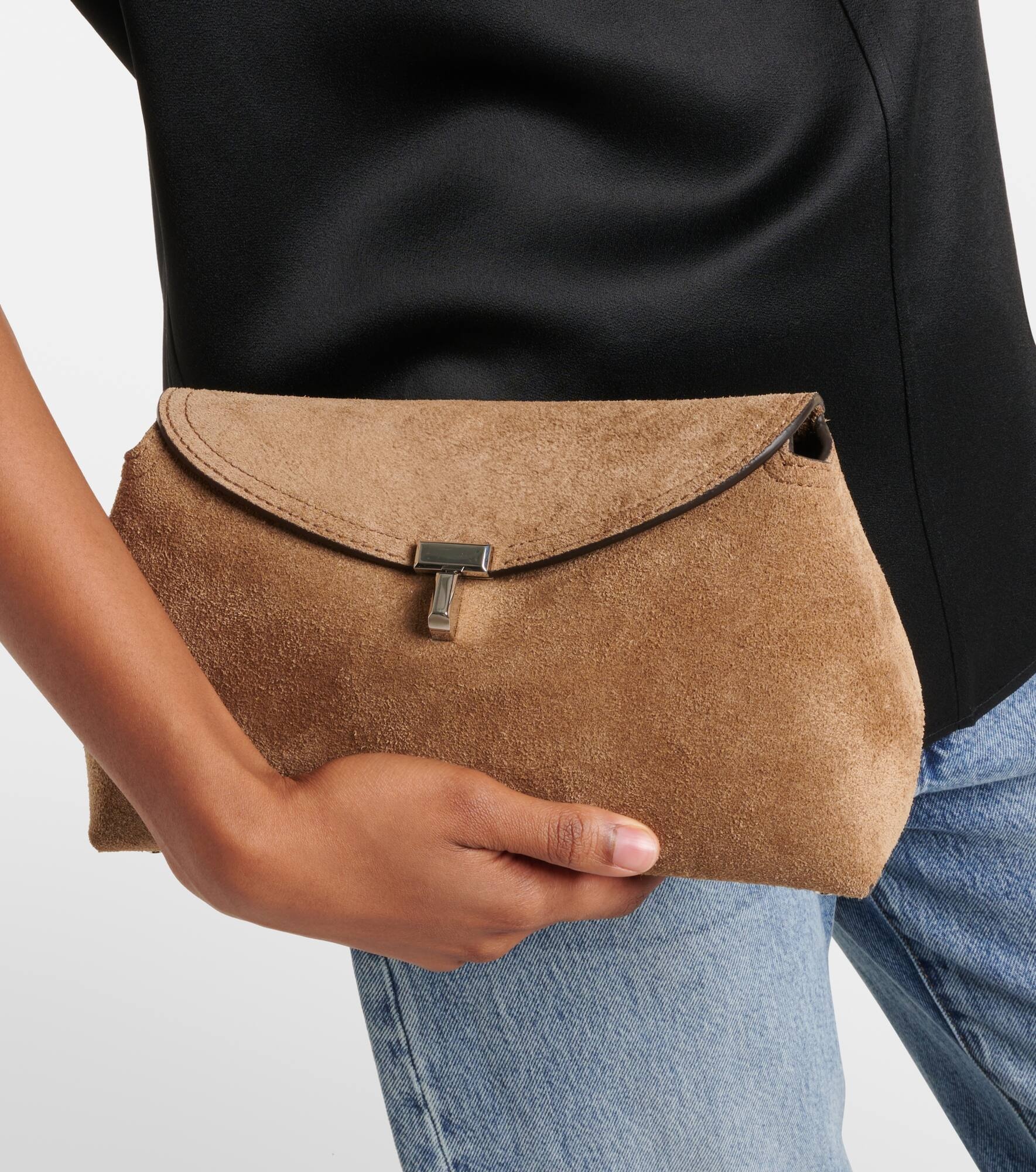 T-Lock suede clutch - 2