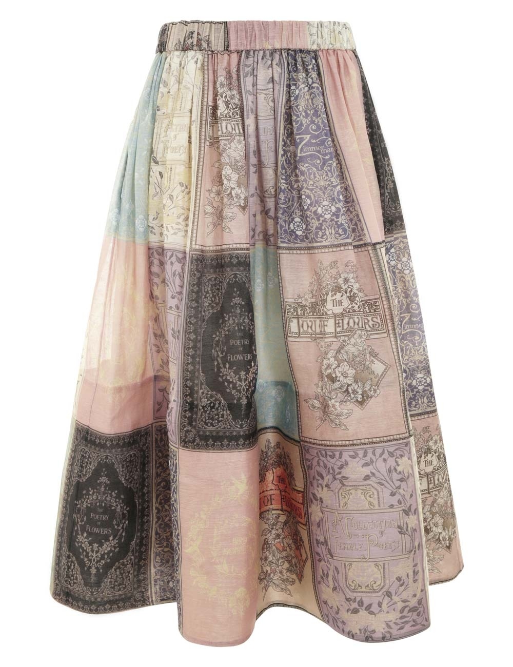 【Zimmermann】LYRICAL BOOK PRINT MIDI SKIRT ミディ スカート Zimmermann】LYRICAL BOOK PRINT MIDI SKIRT ミディ スカート