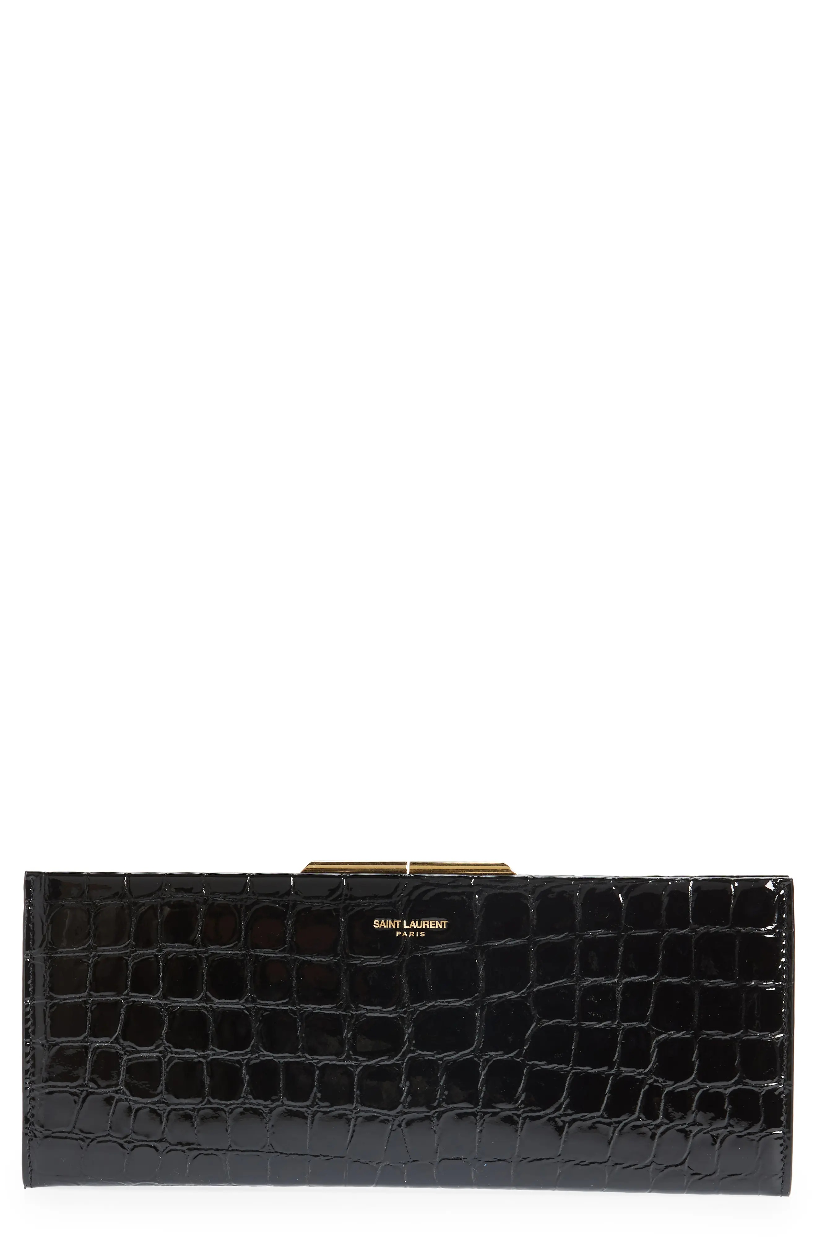 【SAINT LAURENT】ミッドナイト レザー スモール クラッチ Midnight small clutch in smooth leather | Saint Laurent | YSL US