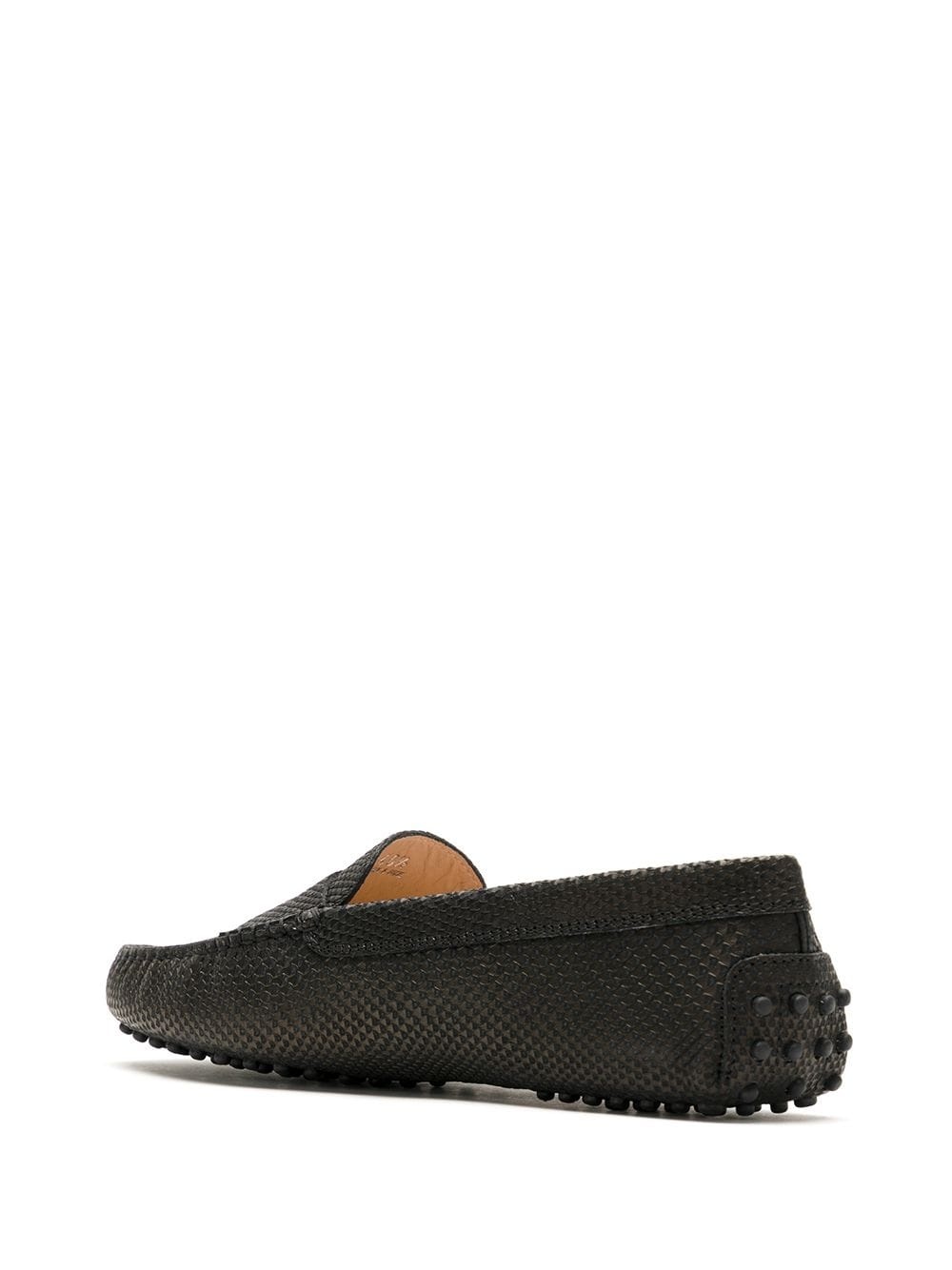 textured slip-on moccasins  - 3