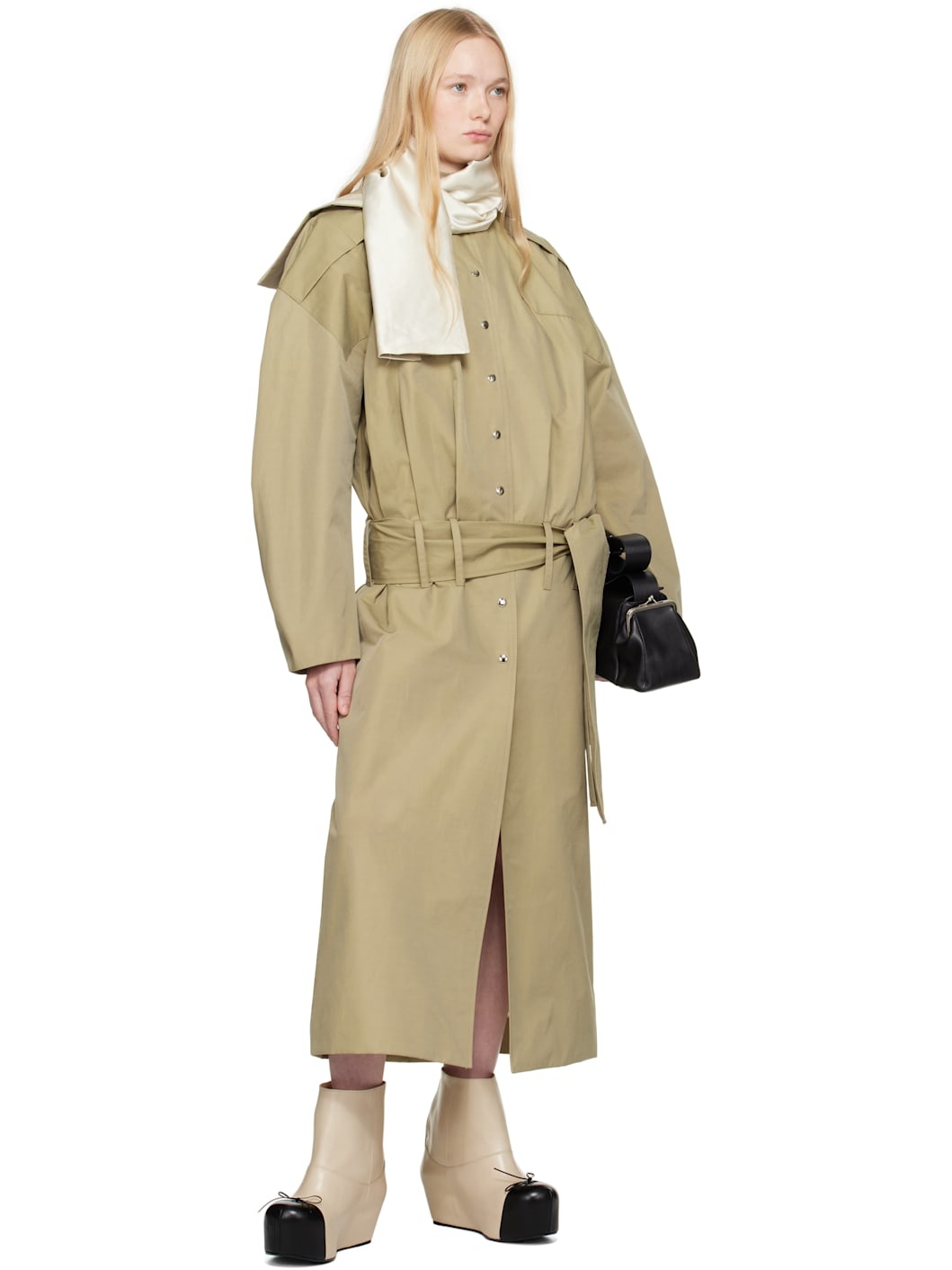 Beige Yohana Trench Coat - 4