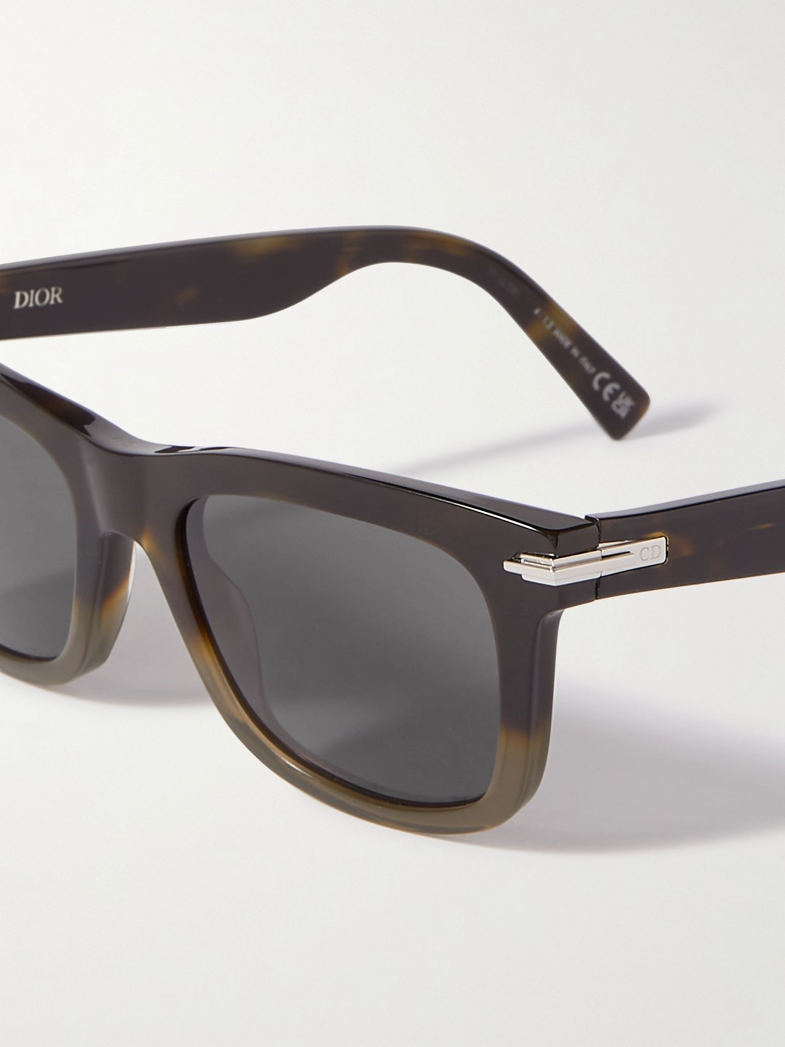 DiorBlackSuit S11I D-Frame Acetate Sunglasses Brown - 3