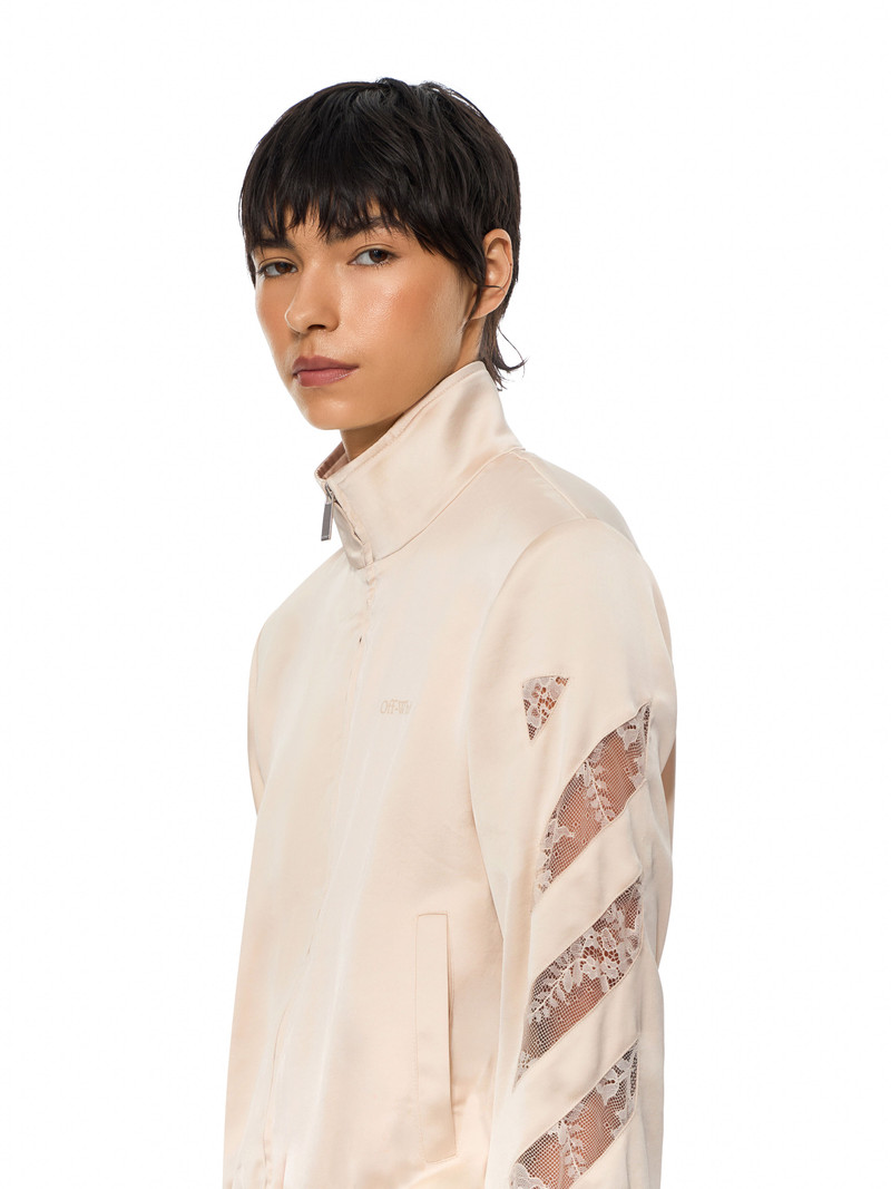 Diagonals Lace Satin Track Jacket 5