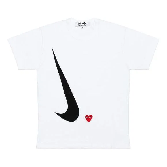 (WMNS) COMME des GARCONS PLAY x Nike play together Series T-Shirt 'White' AE-T401-051-1 - 1
