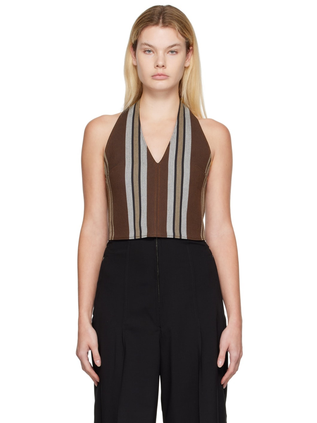 Brown Le Papier 'Le Haut Linu' Tank Top - 1