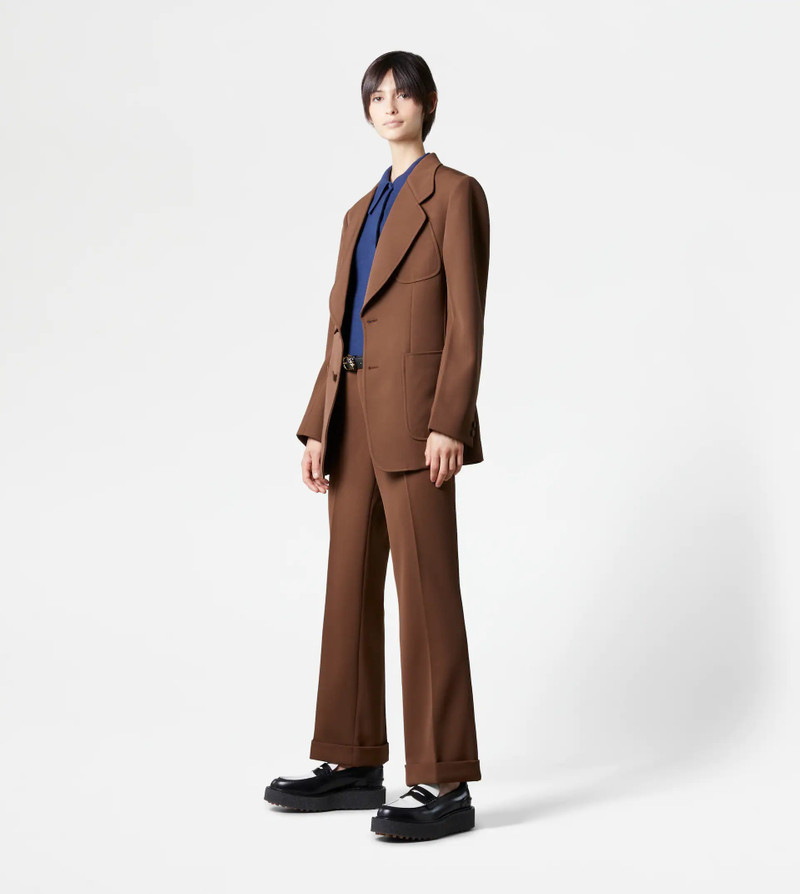 Tod's FLARE TROUSERS IN WOOL - BROWN outlook