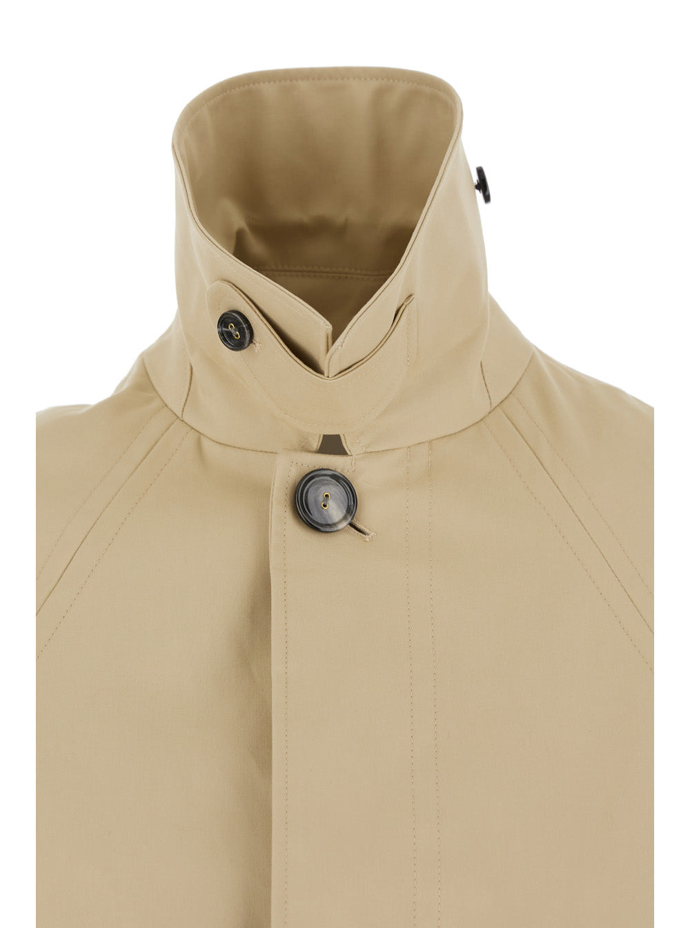 Ami Paris Women Beige Trench Coat With Classic Collar And Front Concealed Button Closure In Cotton W - 3