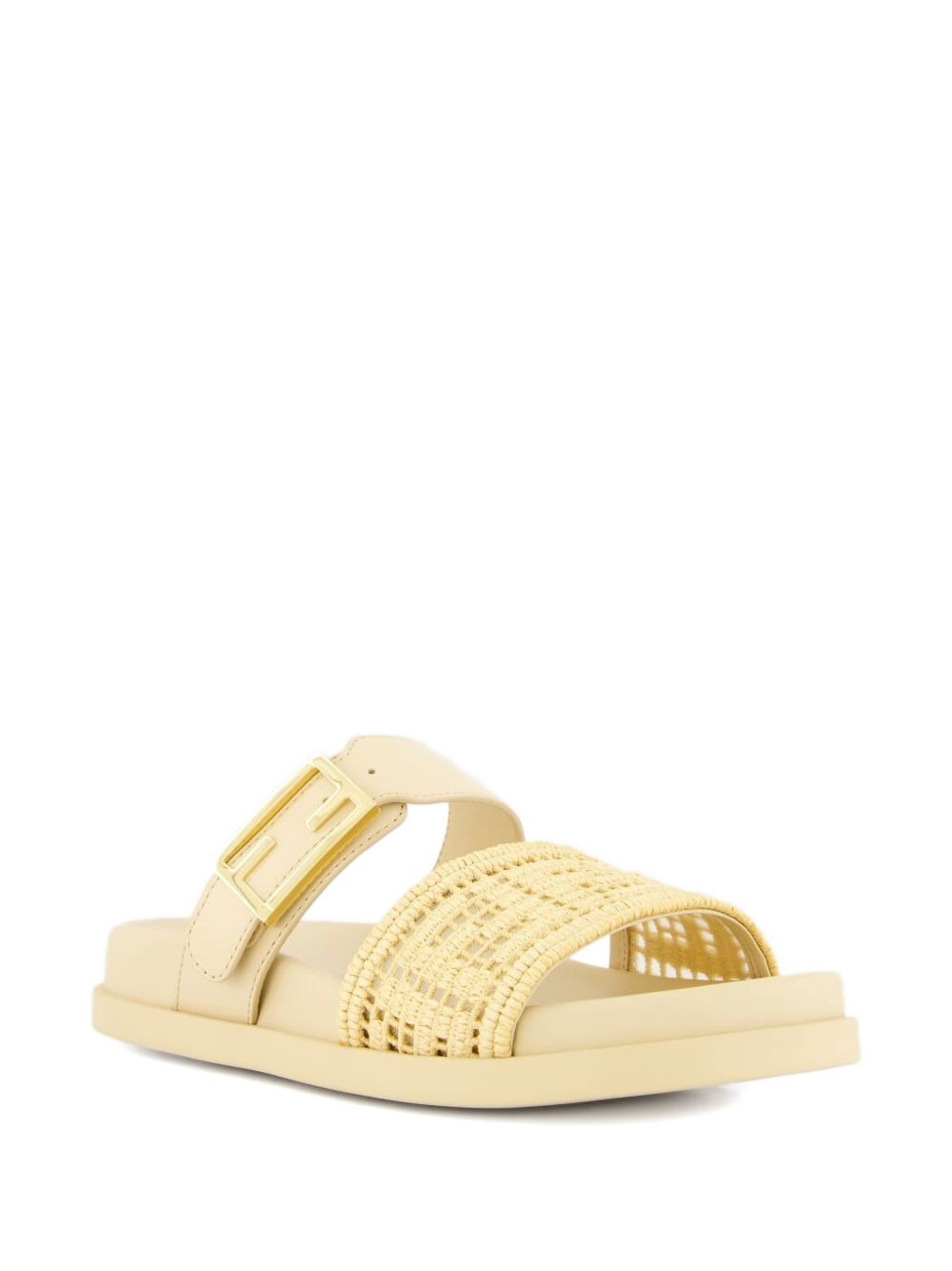 Feel buckle woven sandals - 2