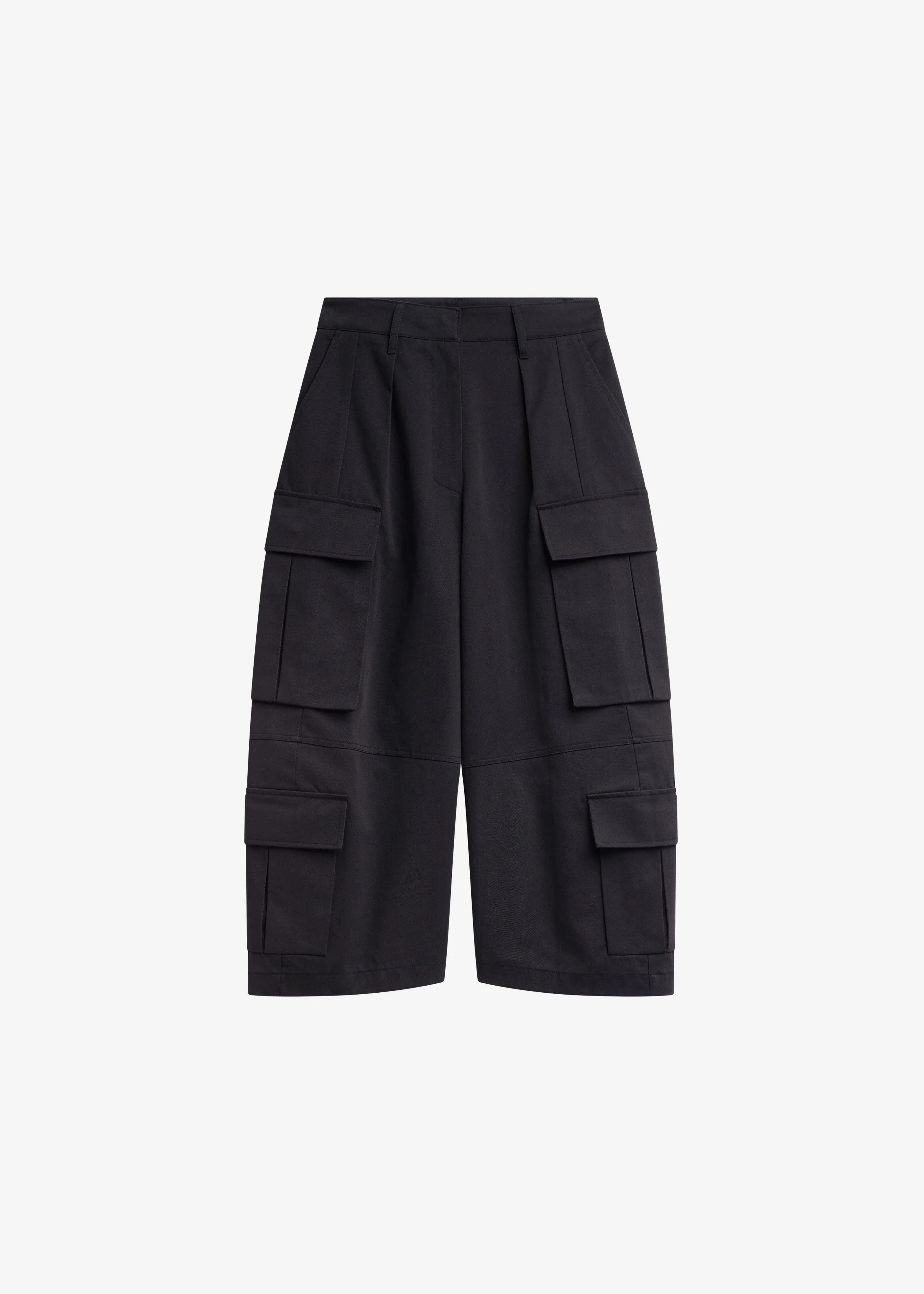 Villeron Cropped Cargo Pants - Dark Grey - 1