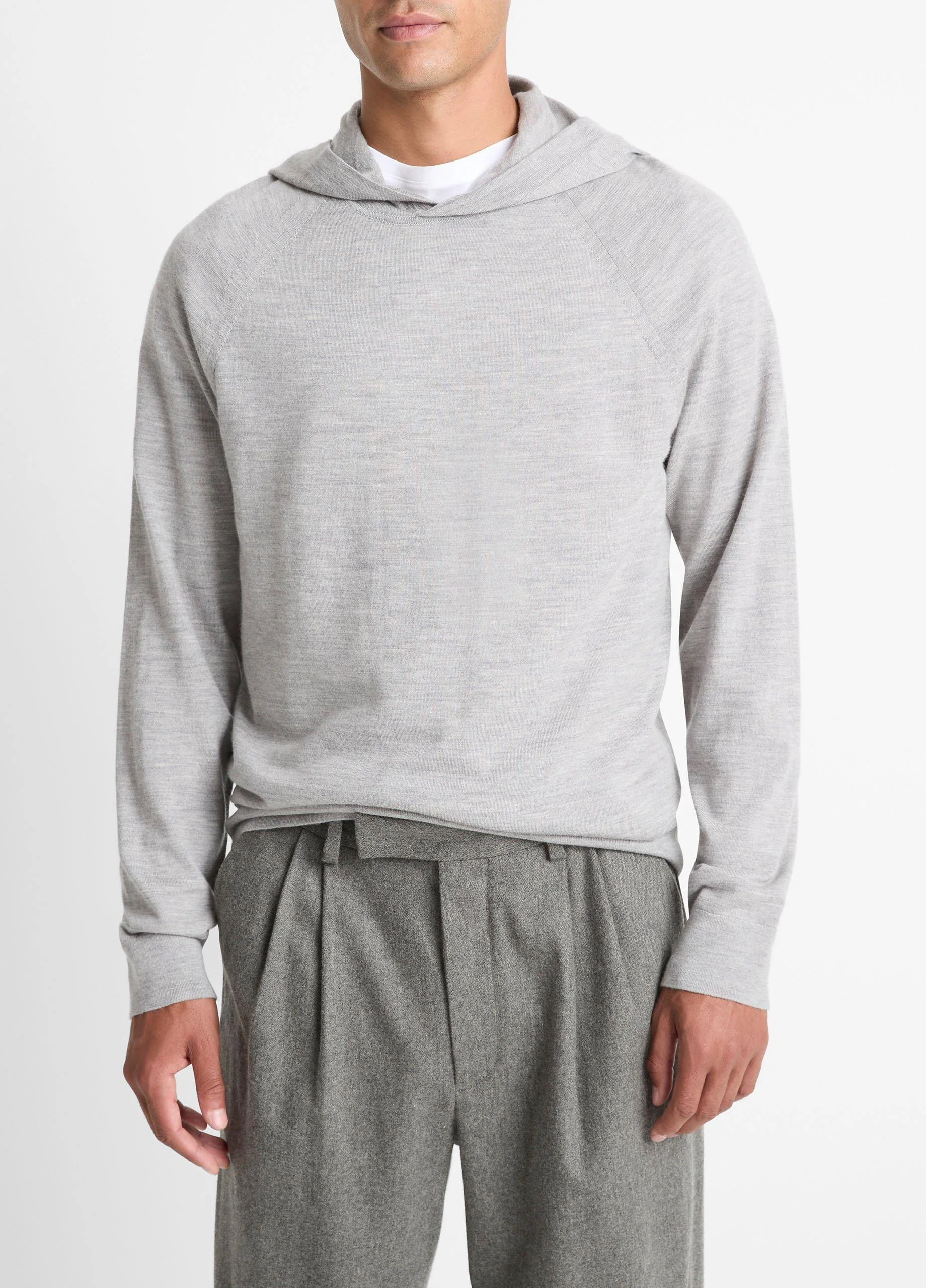 Featherweight Merino Wool-Cashmere Hoodie - 1