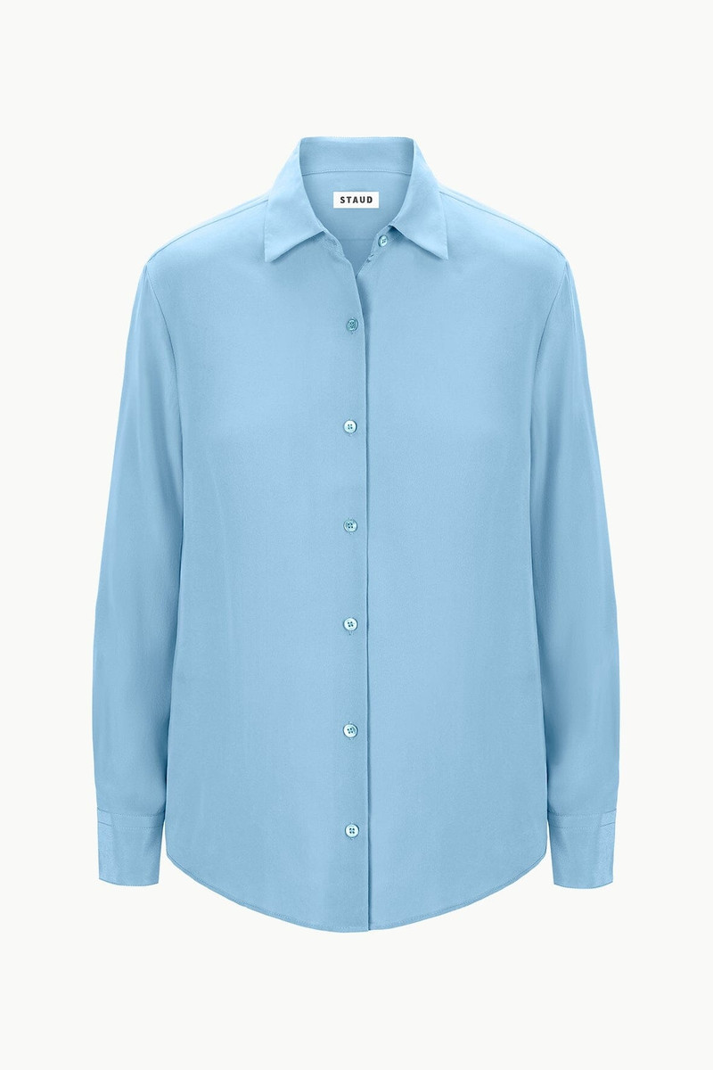 STAUD ROXBURY SILK SHIRT BLACK 1