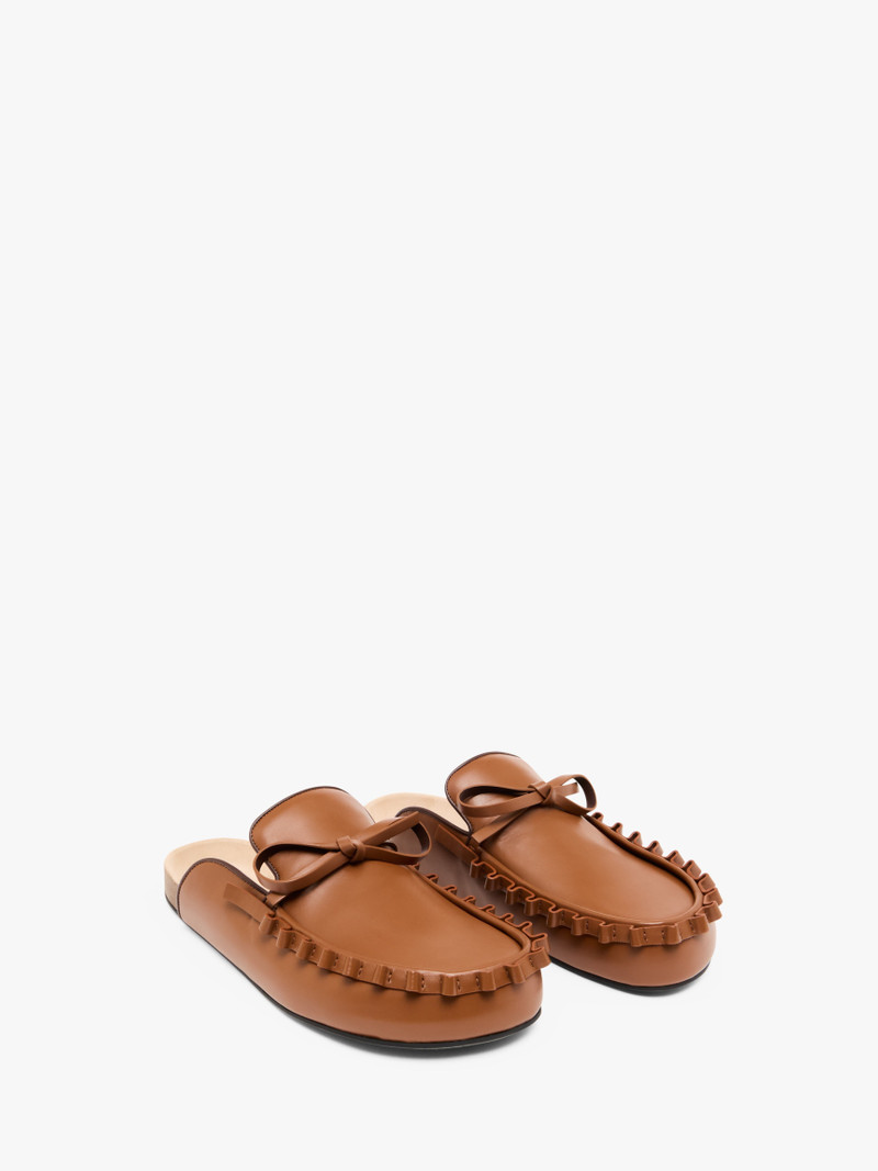 JW Anderson RUFFLE LOAFER LEATHER MULES outlook