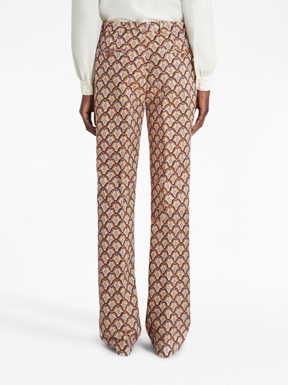 floral-print tailored trousers - 4