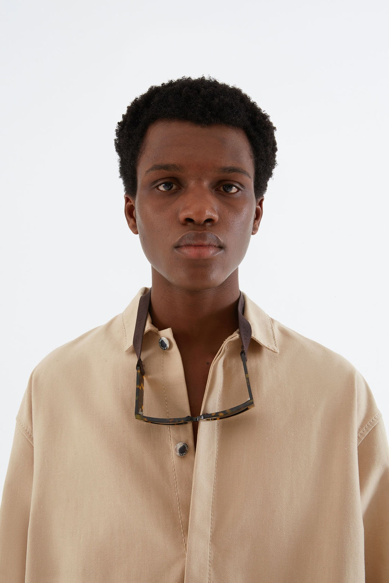 BEIGE DENIM OVER SHIRT 5