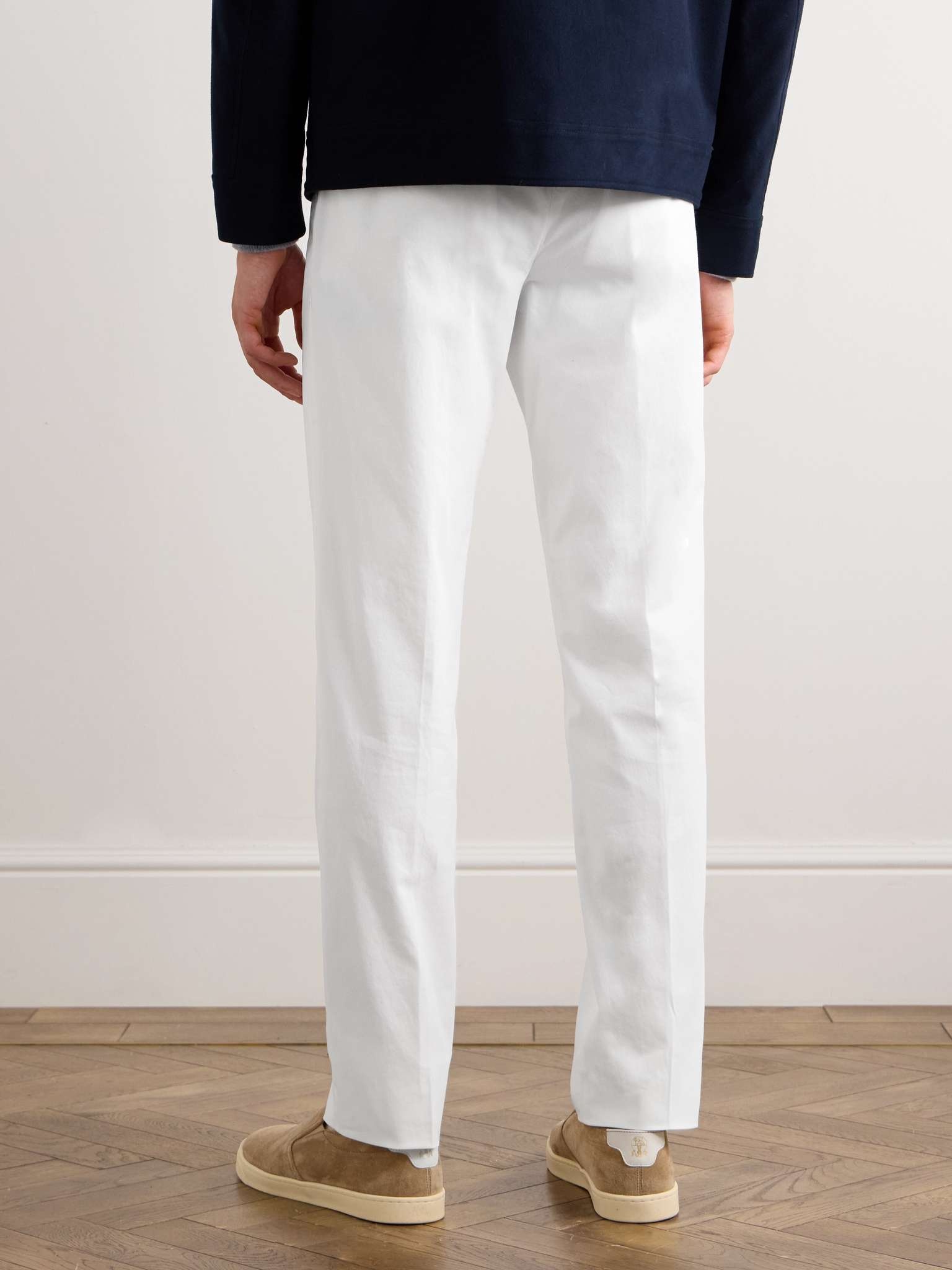 Straight-Leg Garment-Dyed Stretch-Cotton Twill Chinos - 4