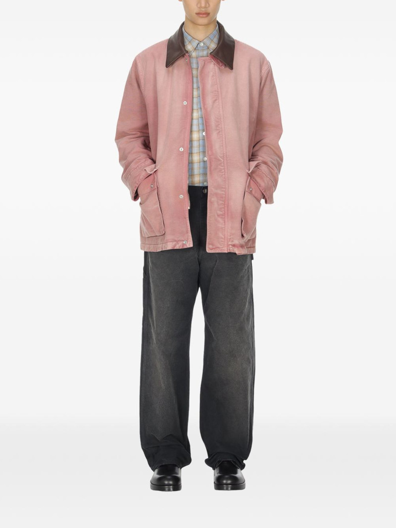 AURALEE contrasting-collar jacket outlook