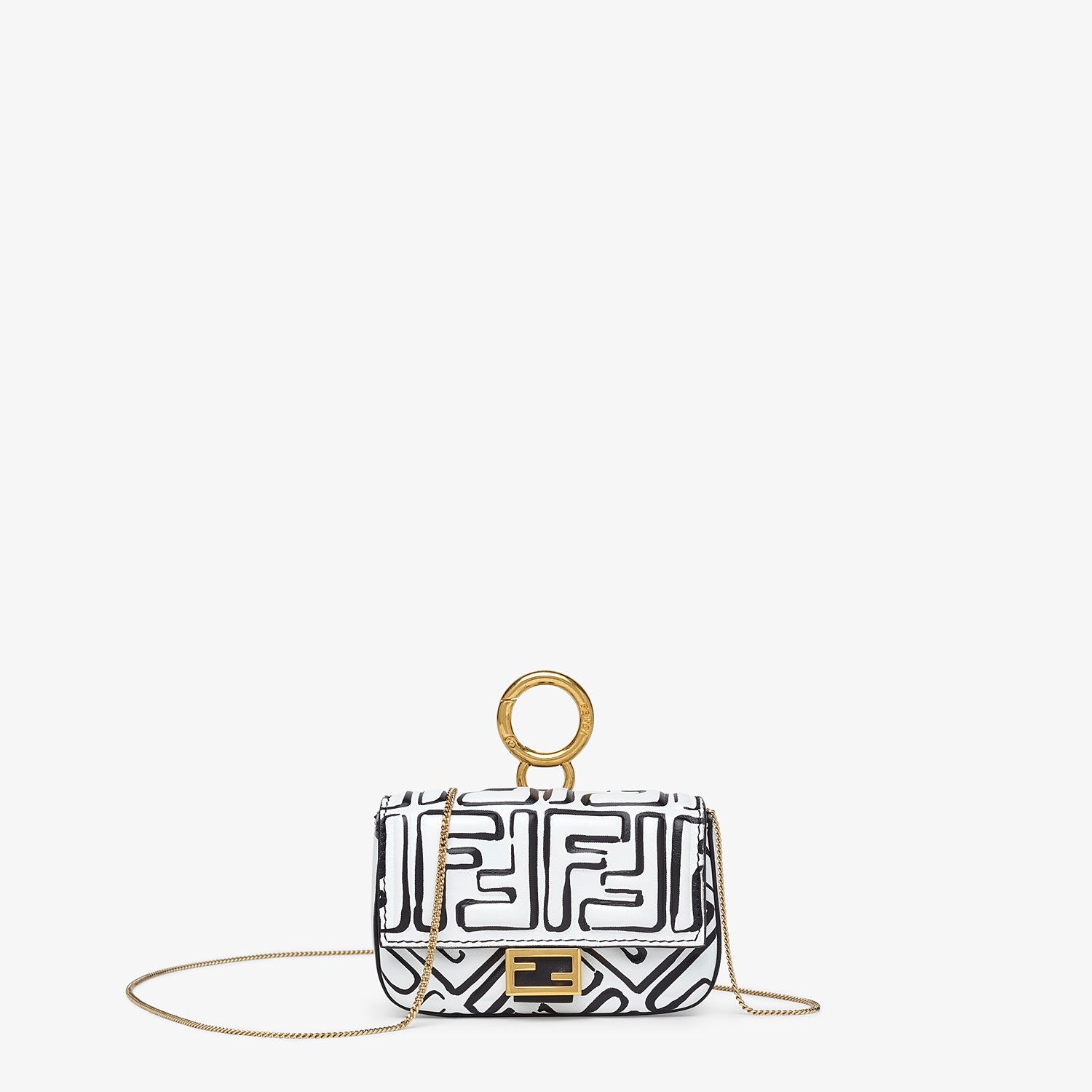 White nappa leather charm - 1