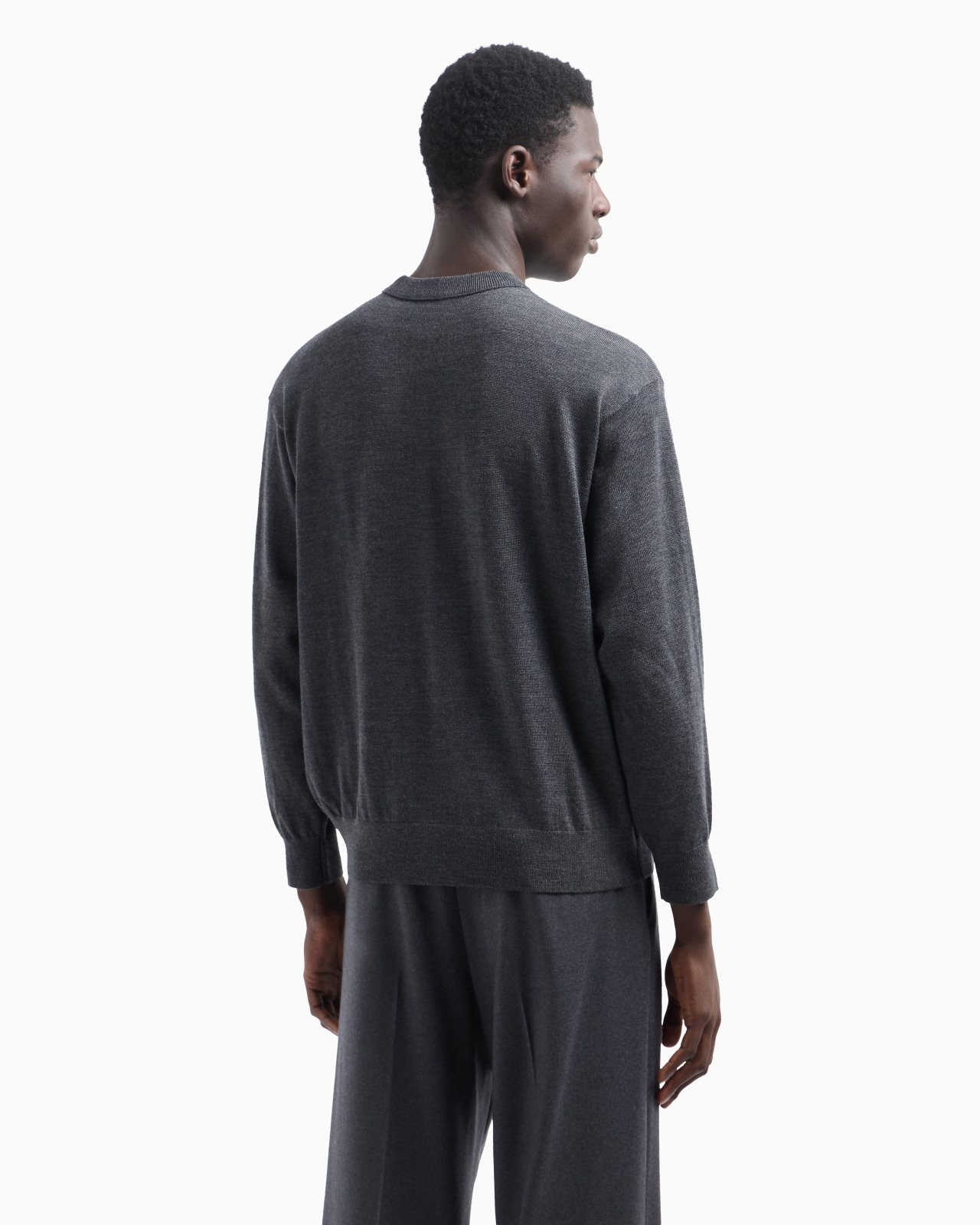 Virgin wool jumper with oversized colour-block stripes - 3