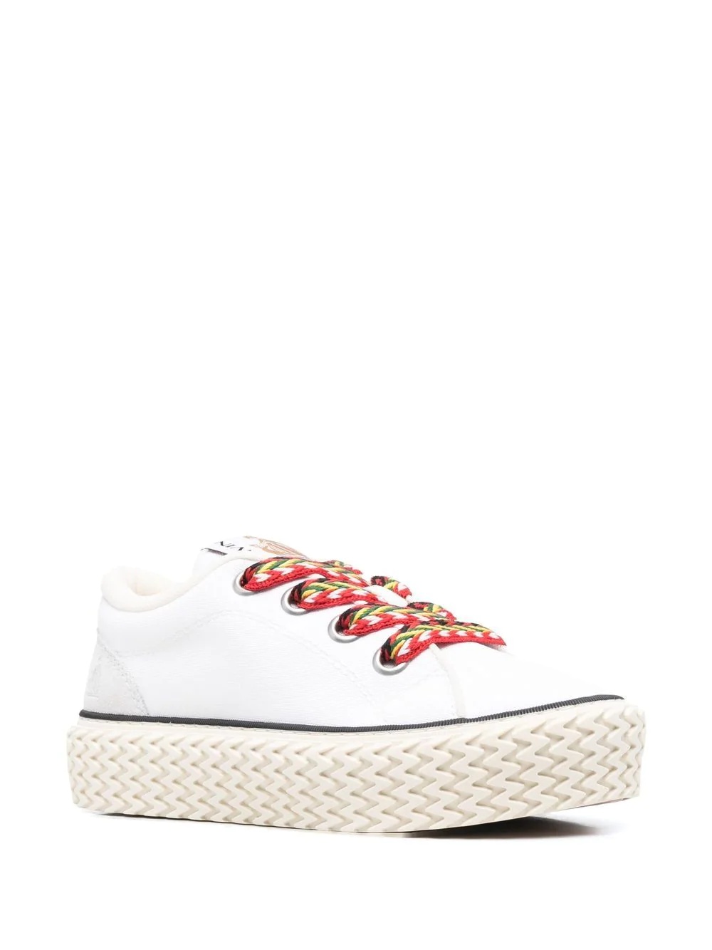 platform leather low-top sneakers - 4