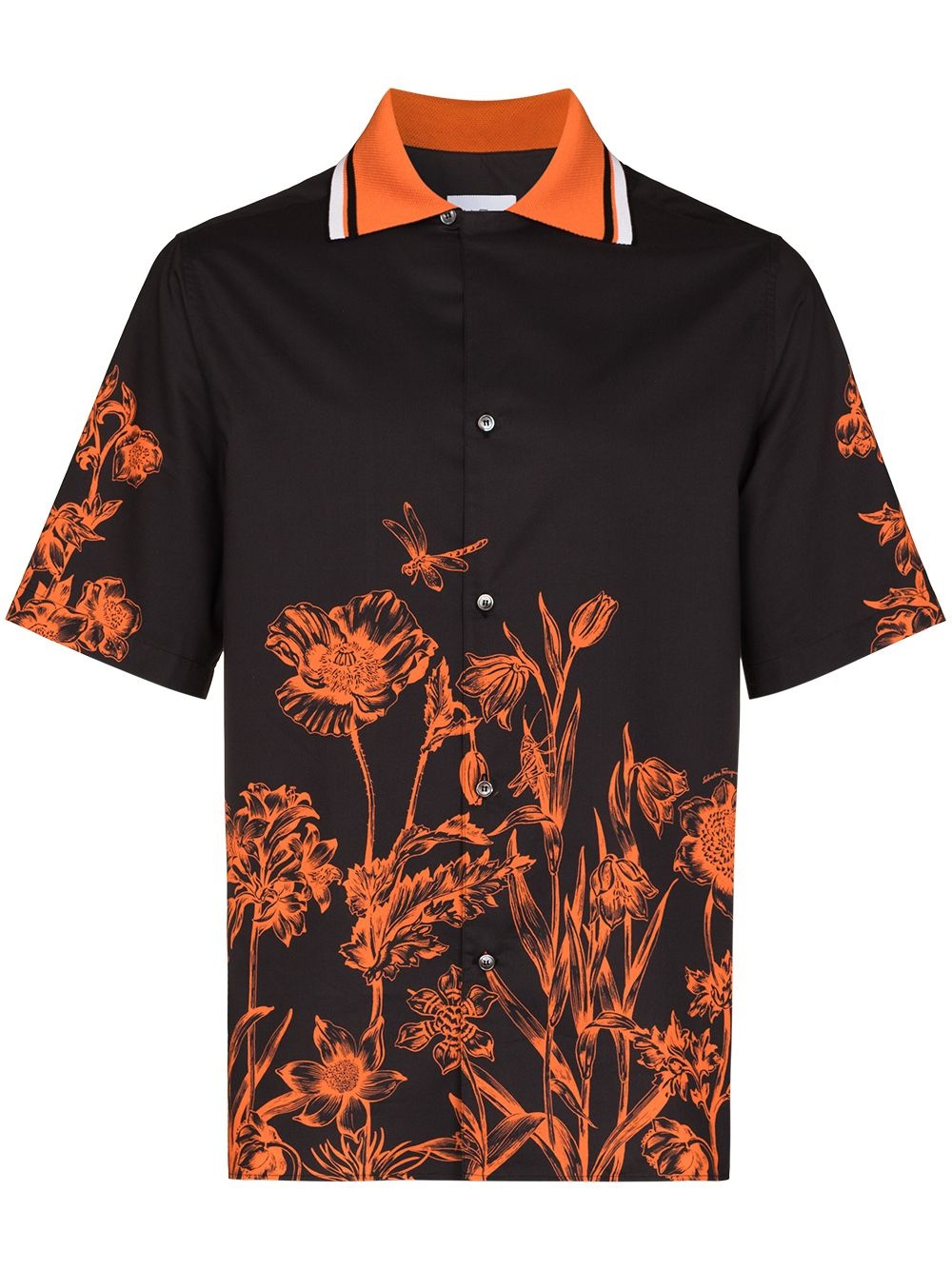 Wildflower-print short-sleeve shirt - 1