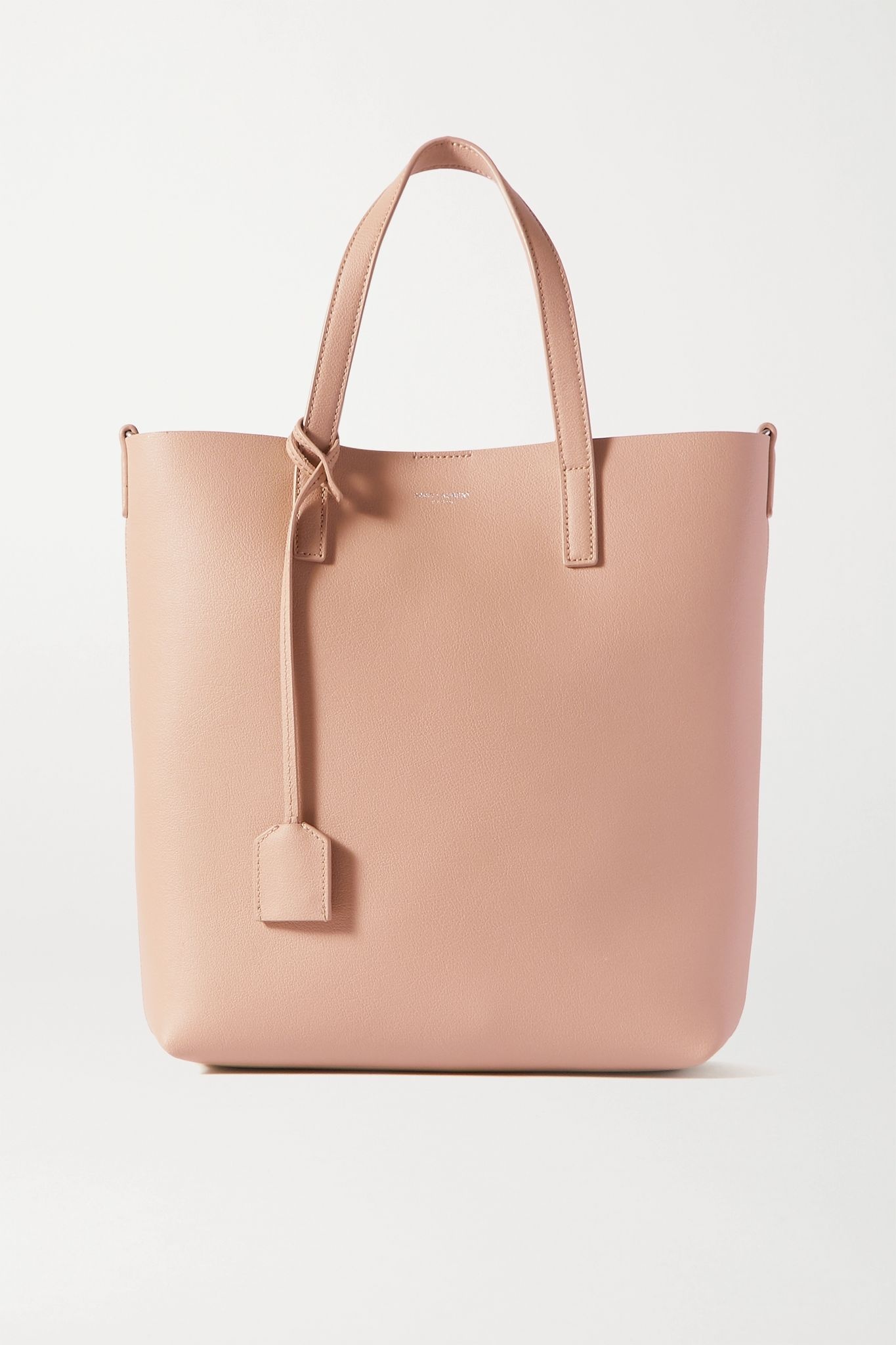 North South mini leather tote - 1