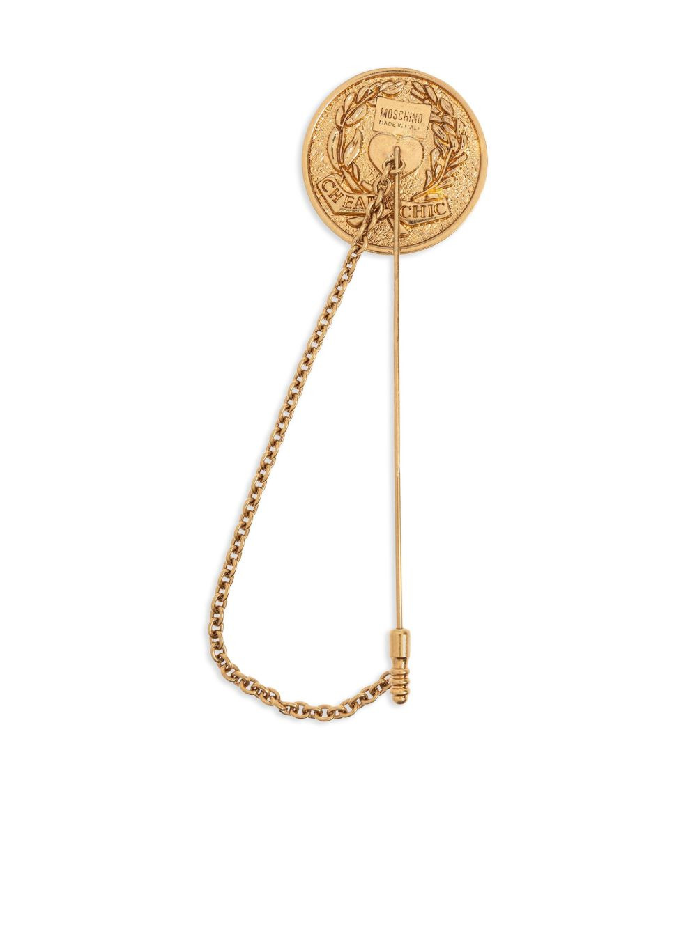 coin-design chain brooch - 3