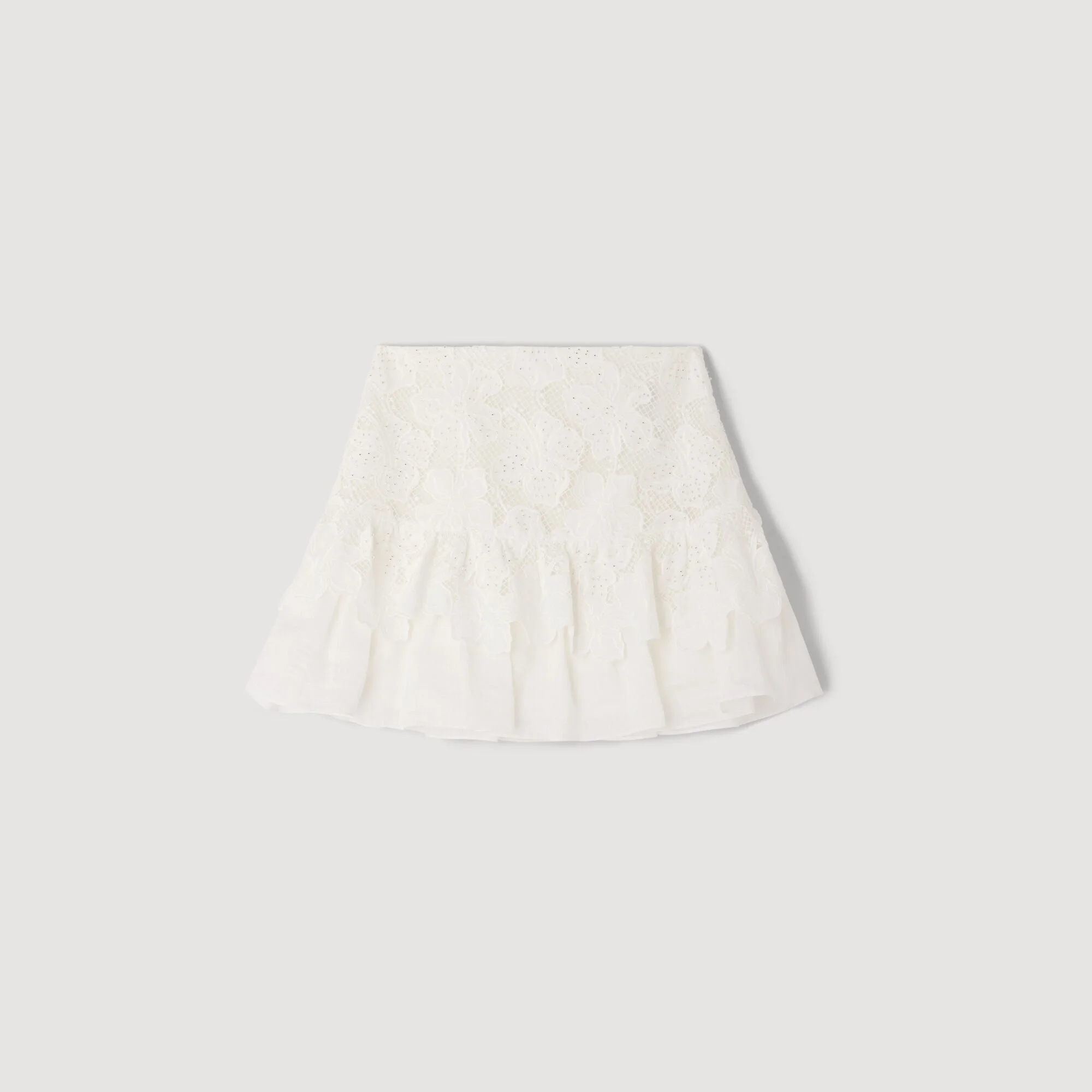 MINI GUIPURE SKIRT - 1